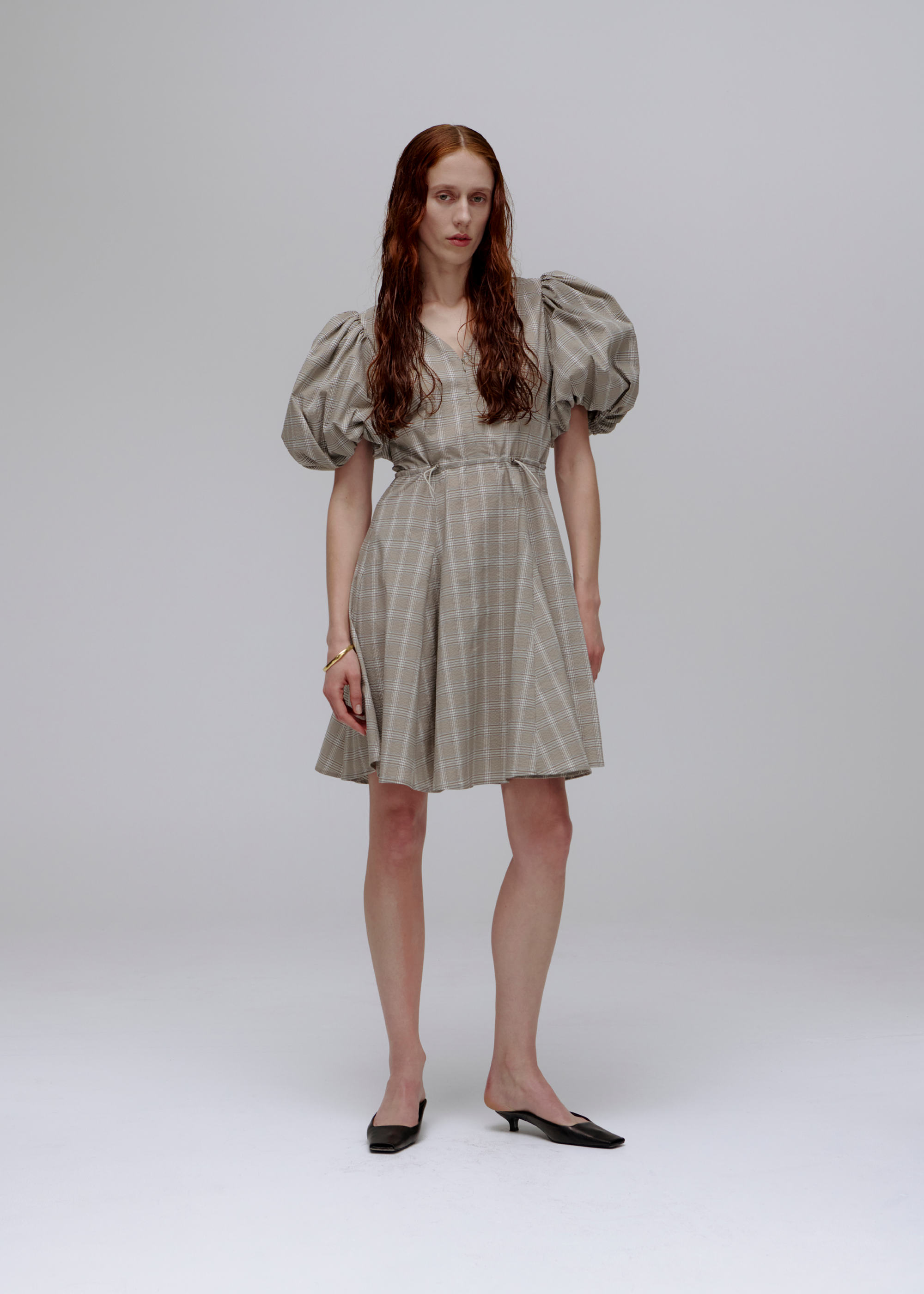 Subject Dress ~ Beige Check