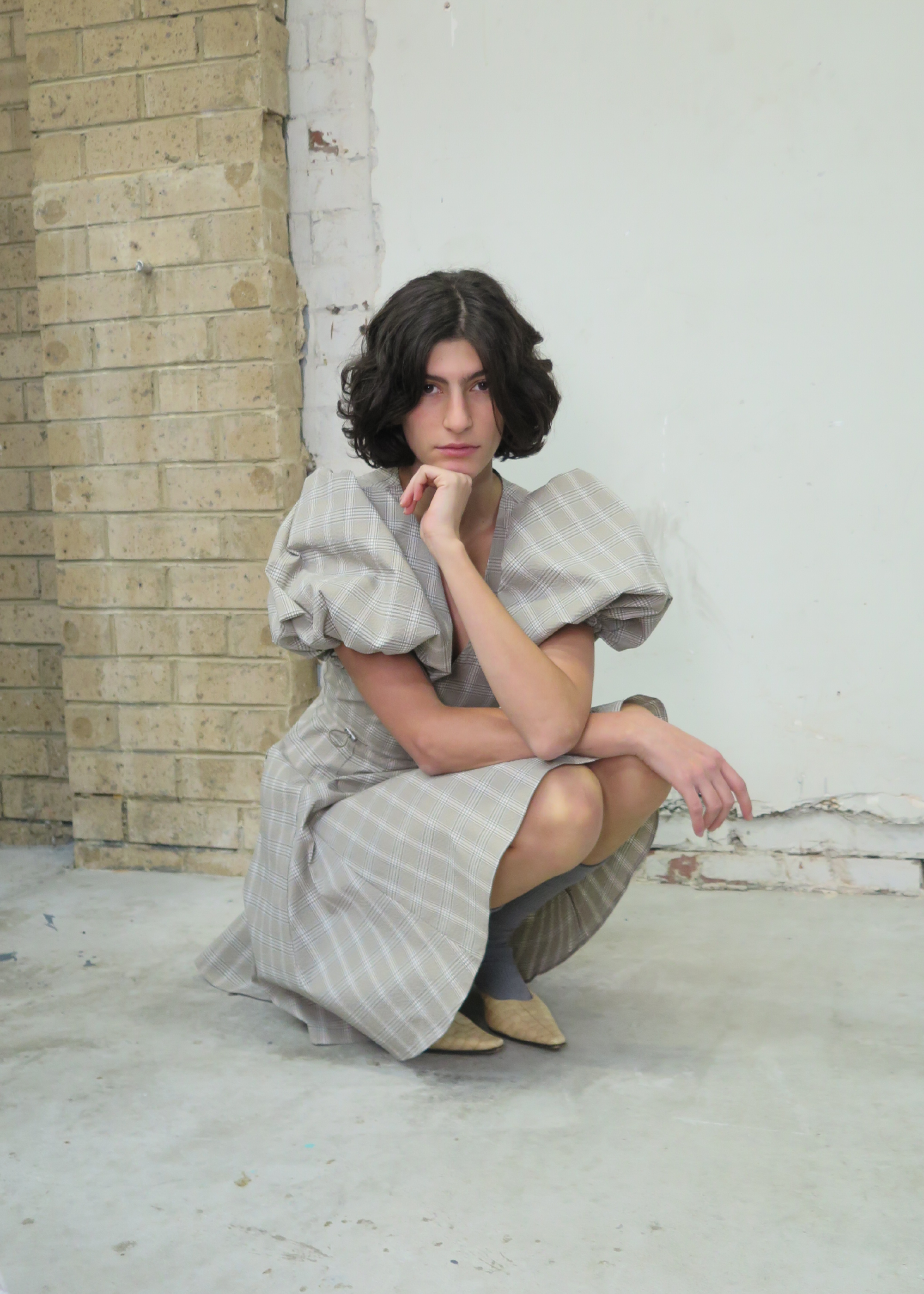 Subject Dress ~ Beige Check
