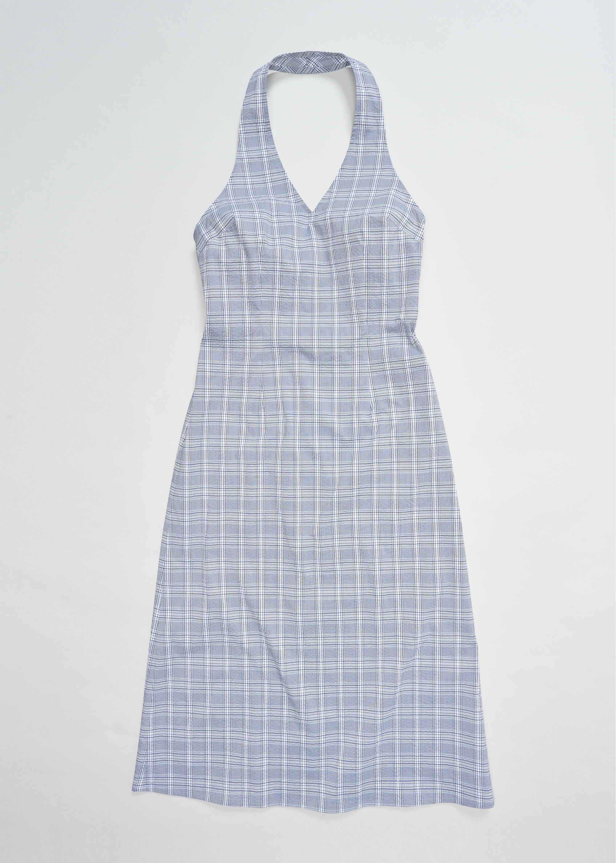Subject Halter Dress ~ Petrol Check
