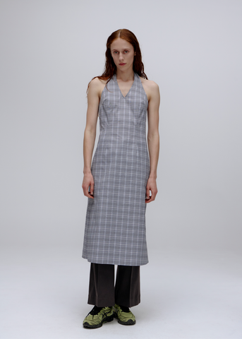Subject Halter Dress ~ Petrol Check