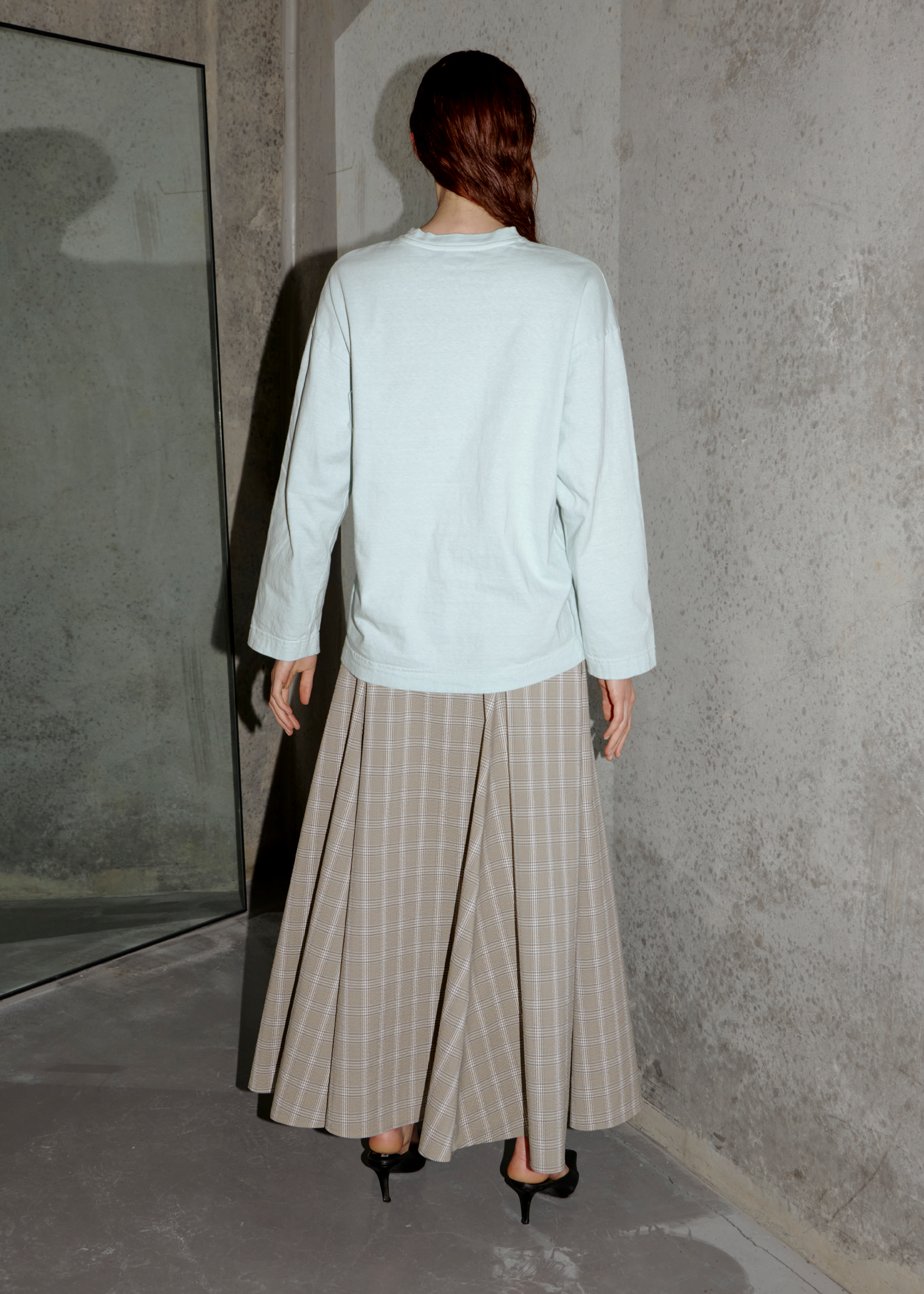 Subject Skirt ~ Beige Check