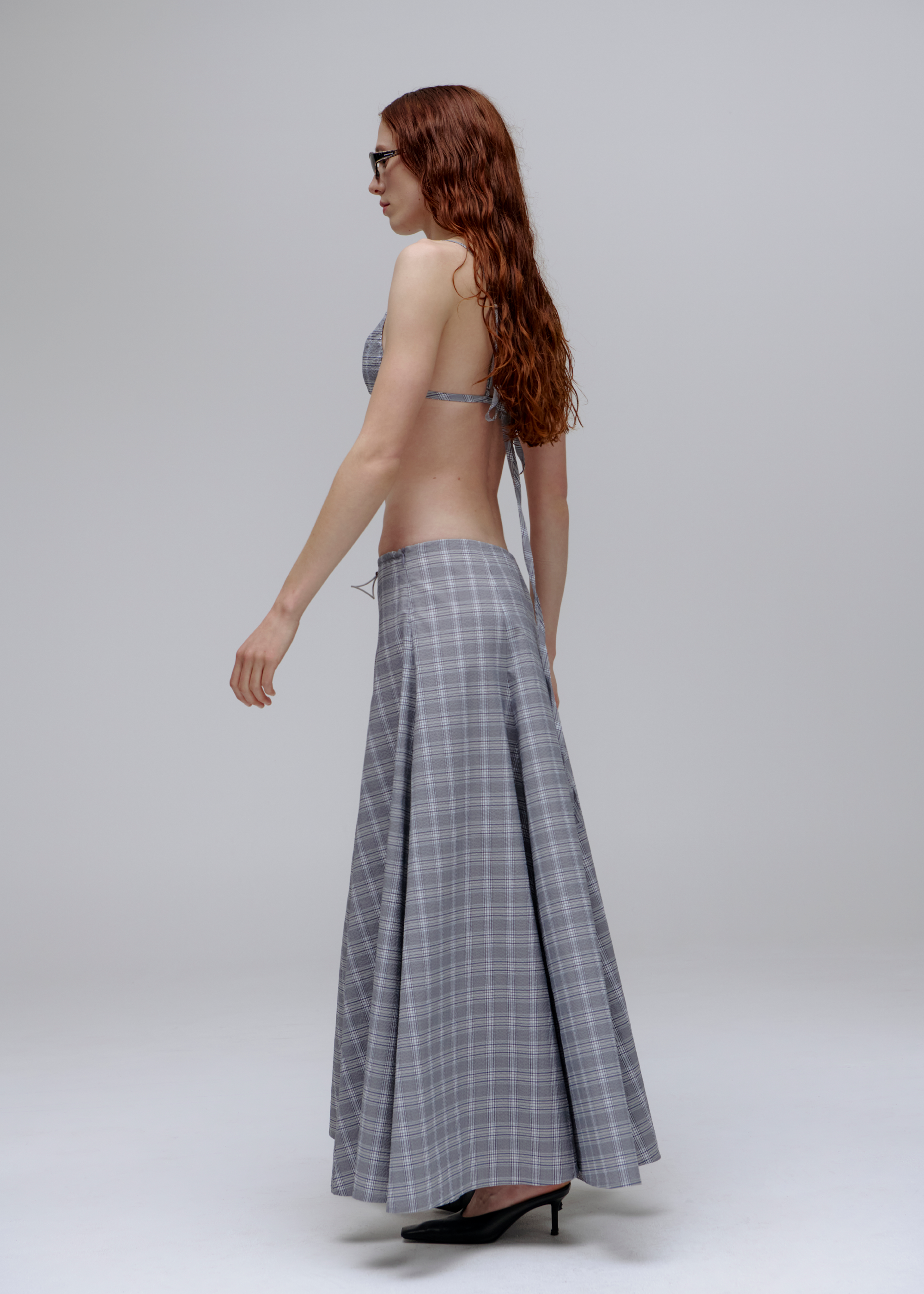 Subject Skirt ~ Petrol Check