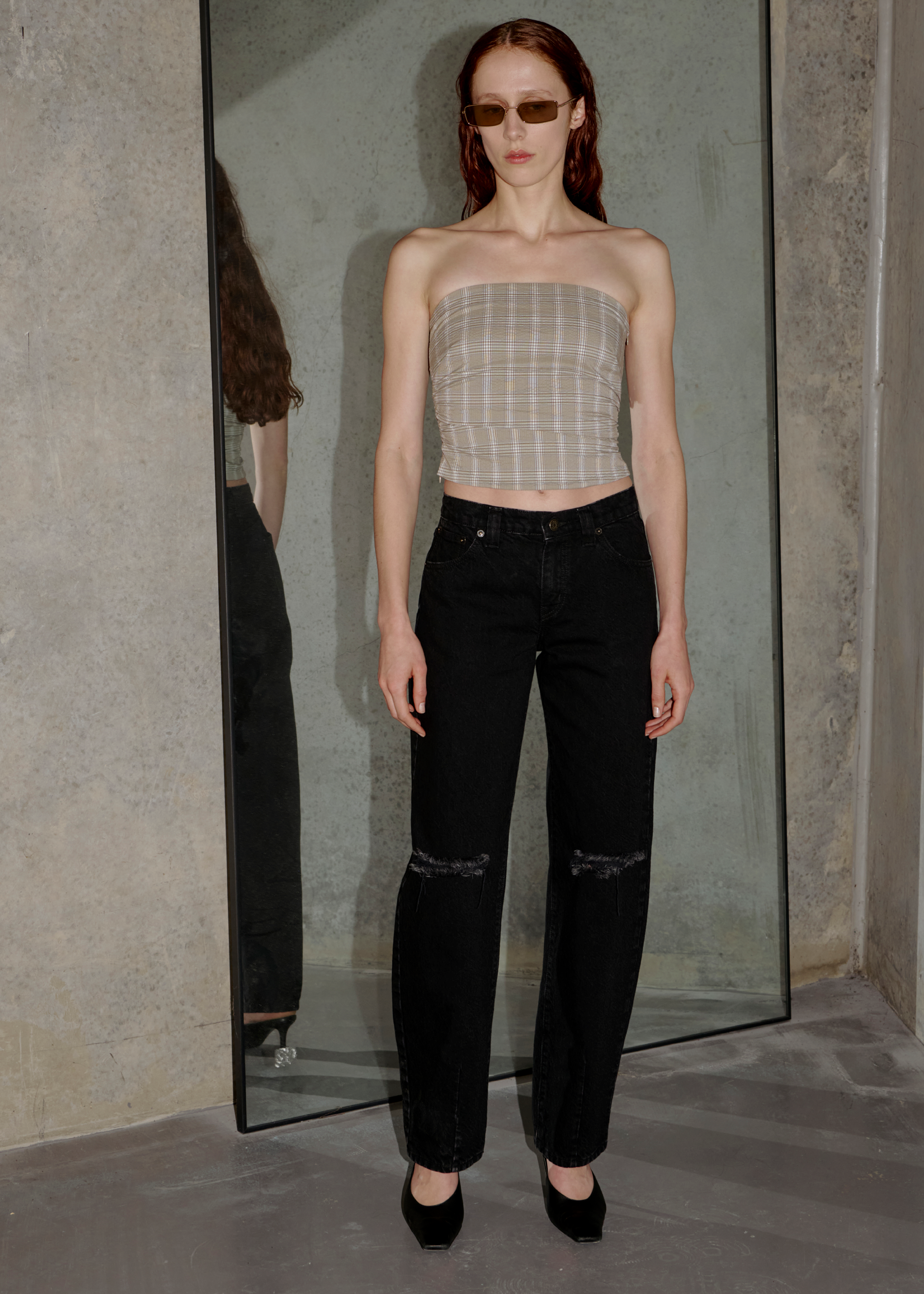 Subject Bustier ~ Beige Check