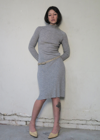Dissolve Wool Dress ~ Grey Marle