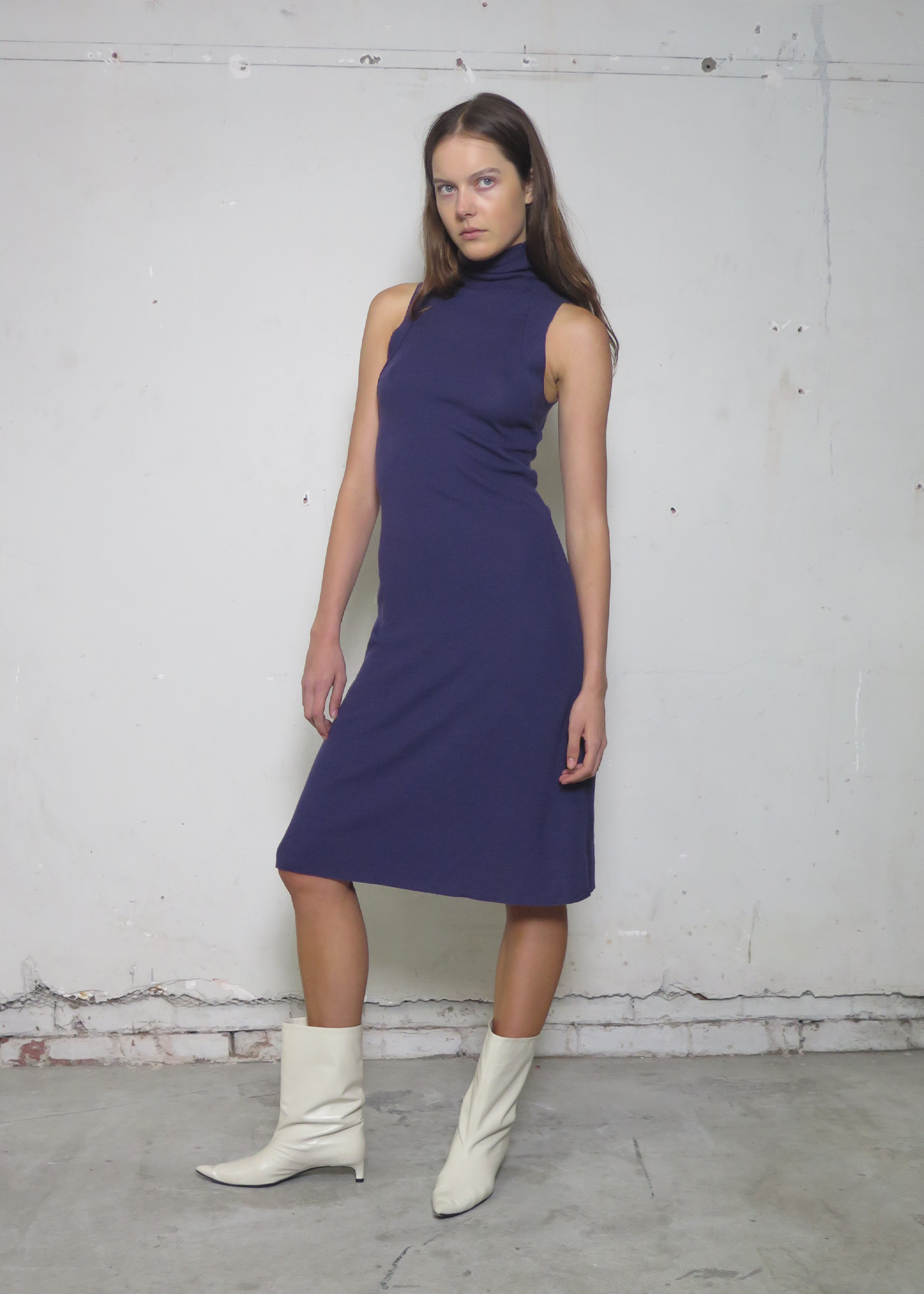 Dissolve Wool Tank Dress ~ Ultraviolet
