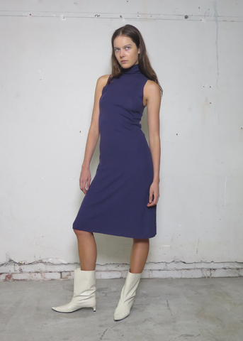 Dissolve Wool Tank Dress ~ Ultraviolet