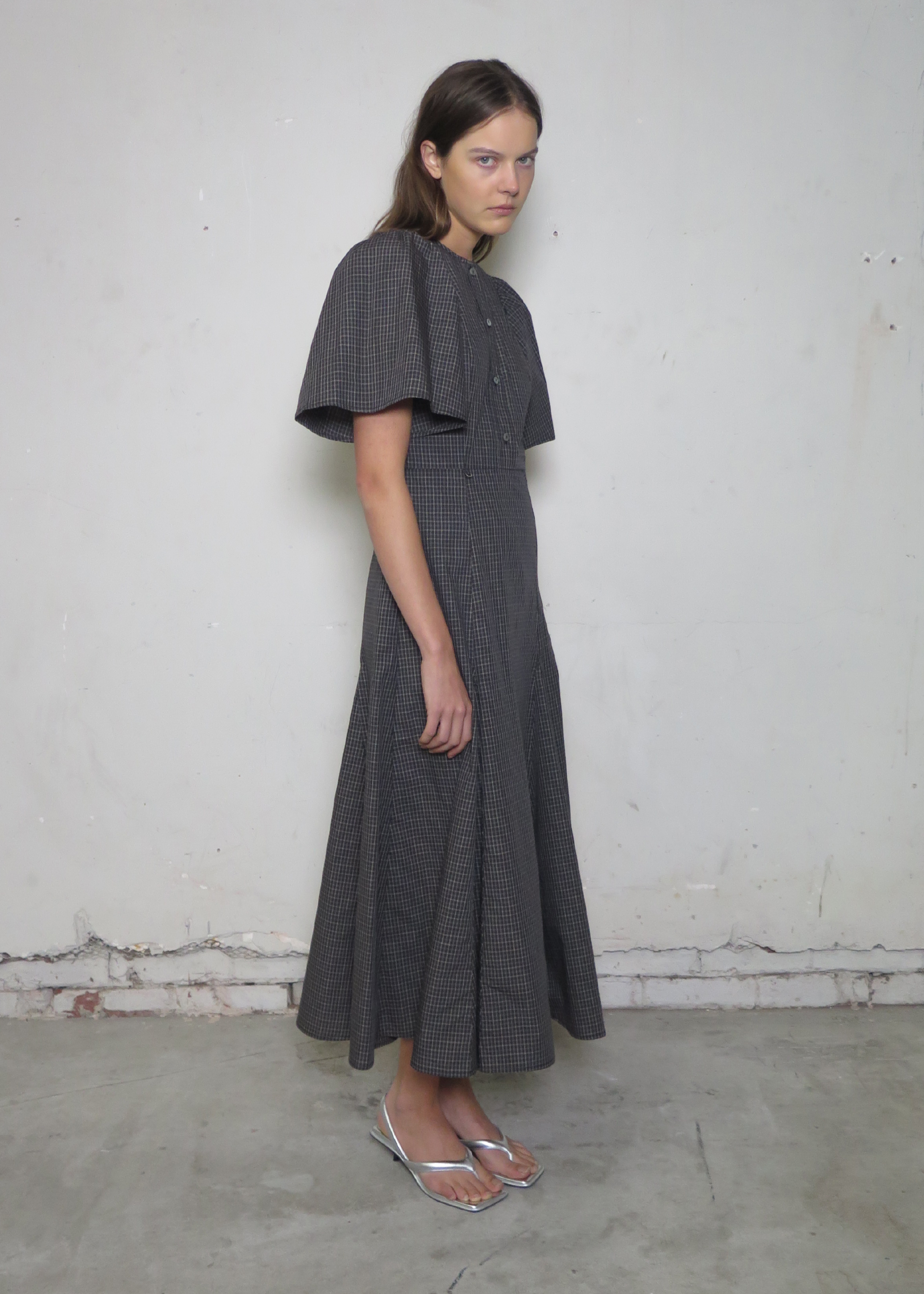 Lykke Dress ~ Charcoal Check