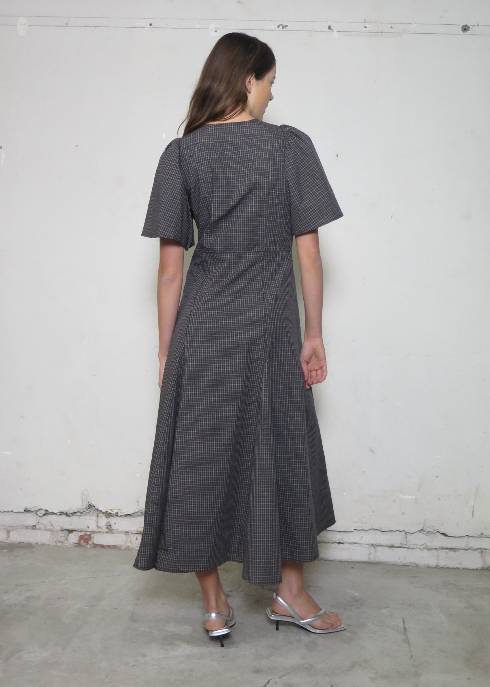 Lykke Dress ~ Charcoal Check