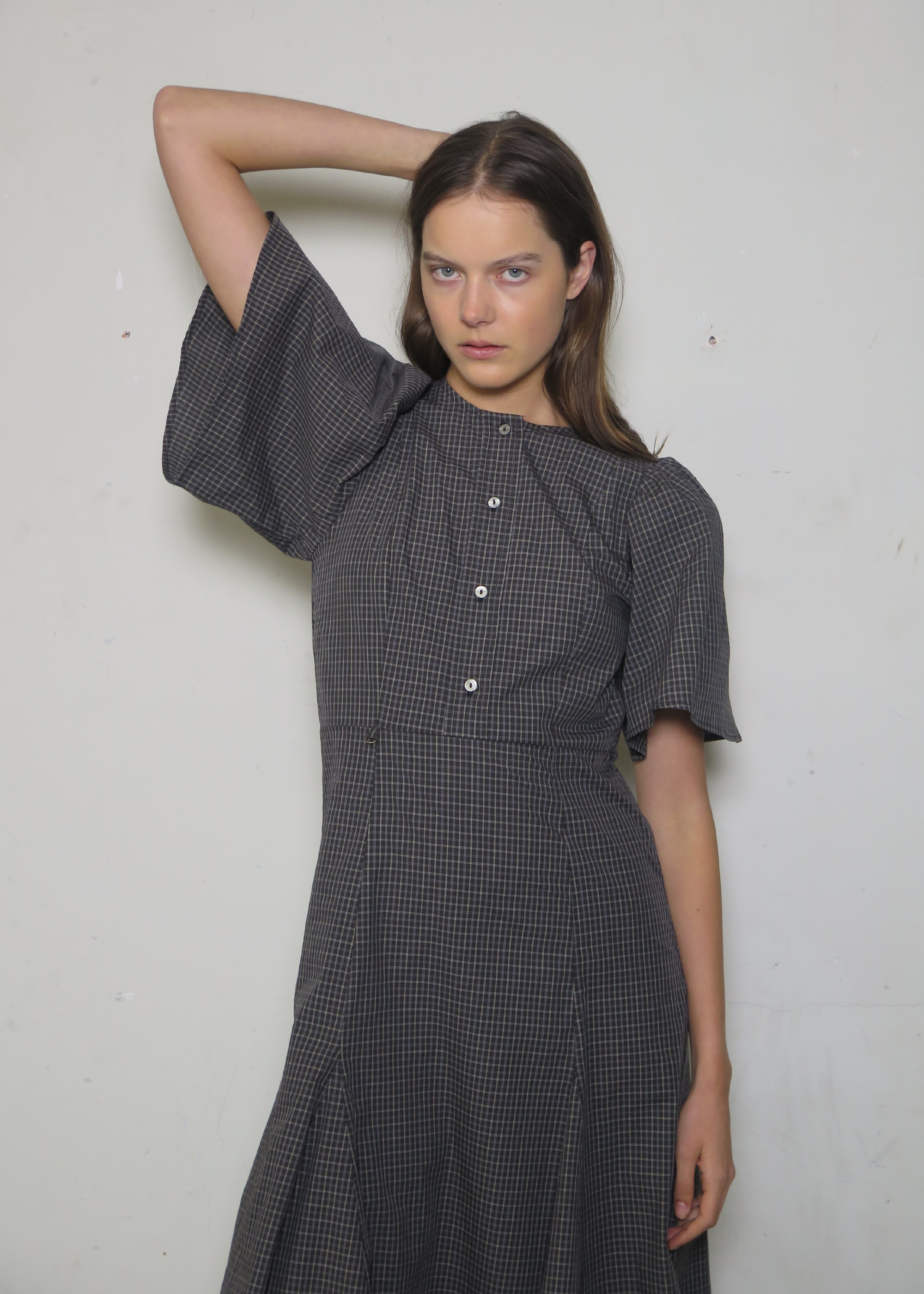 Lykke Dress ~ Charcoal Check