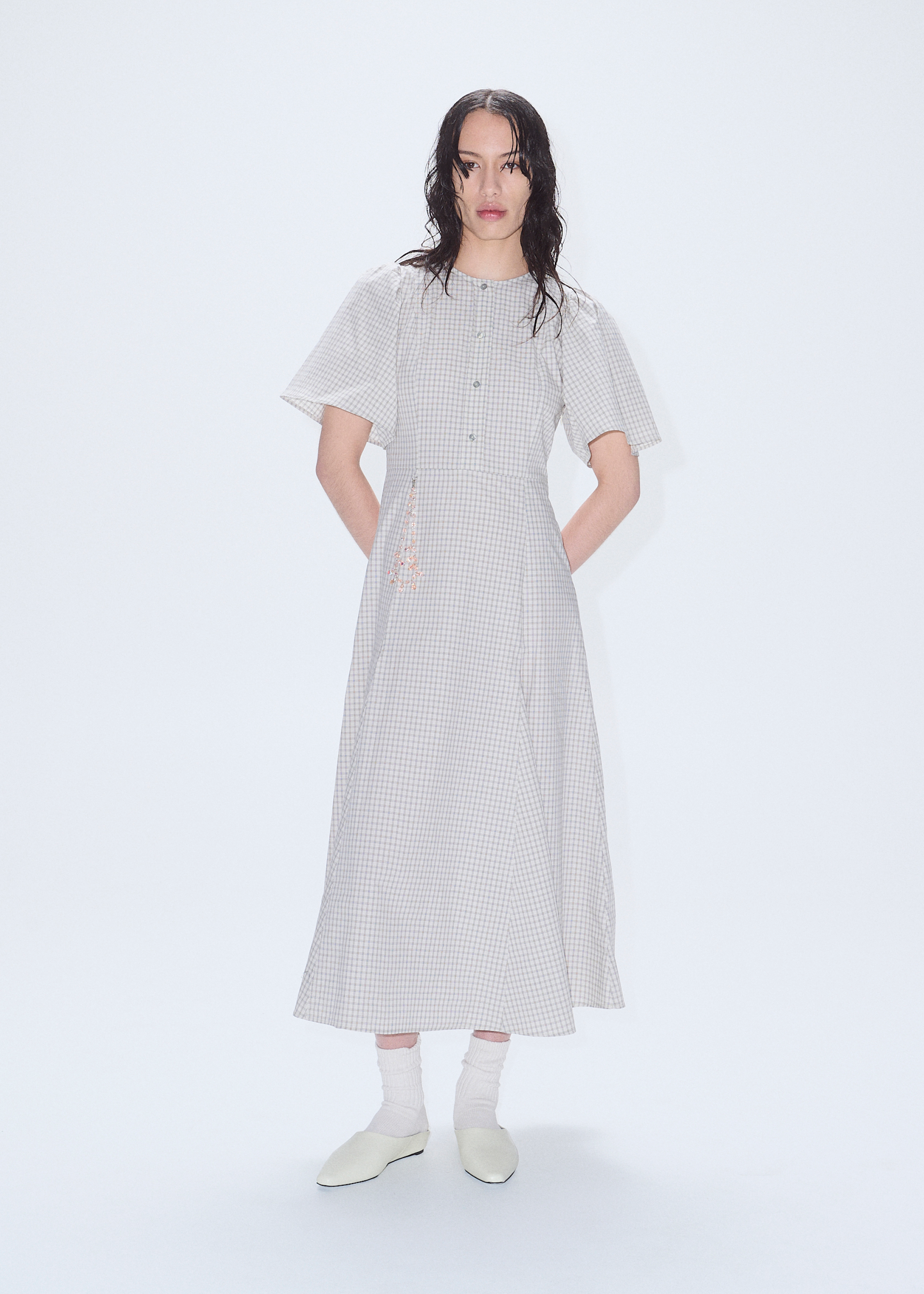 Lykke Dress ~ Greige Check