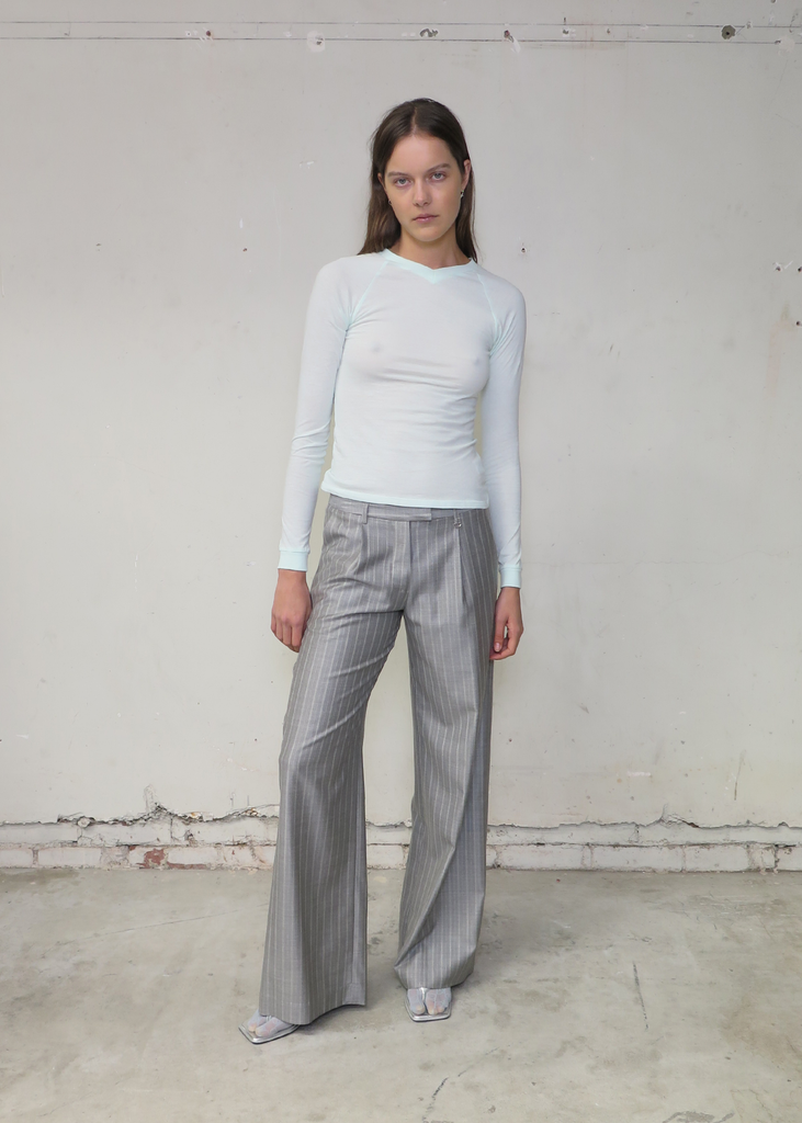Spatial Trouser ~ Silver Stripe