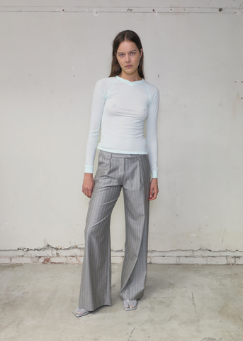 Spatial Trouser ~ Silver Stripe