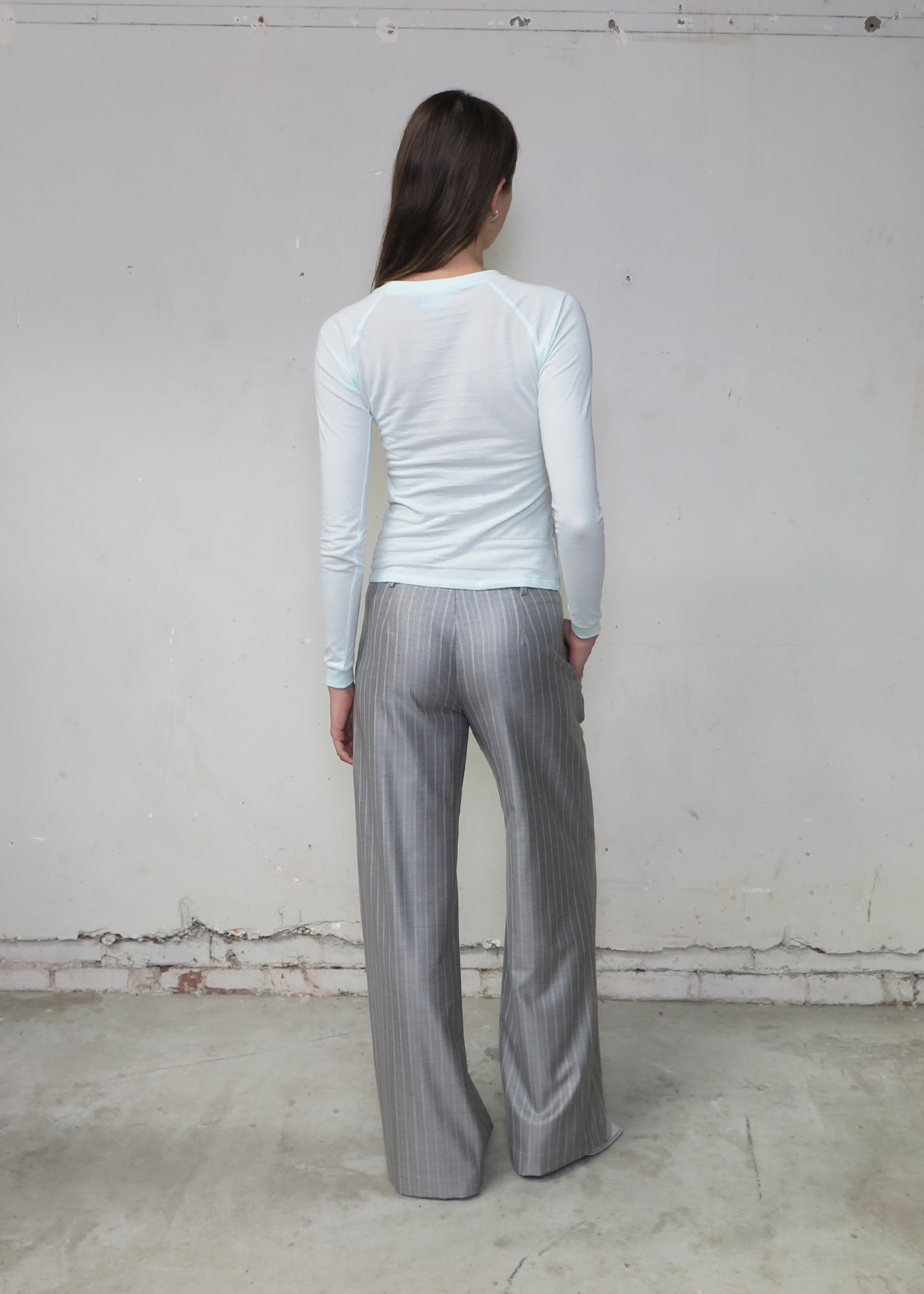 Spatial Trouser ~ Silver Stripe