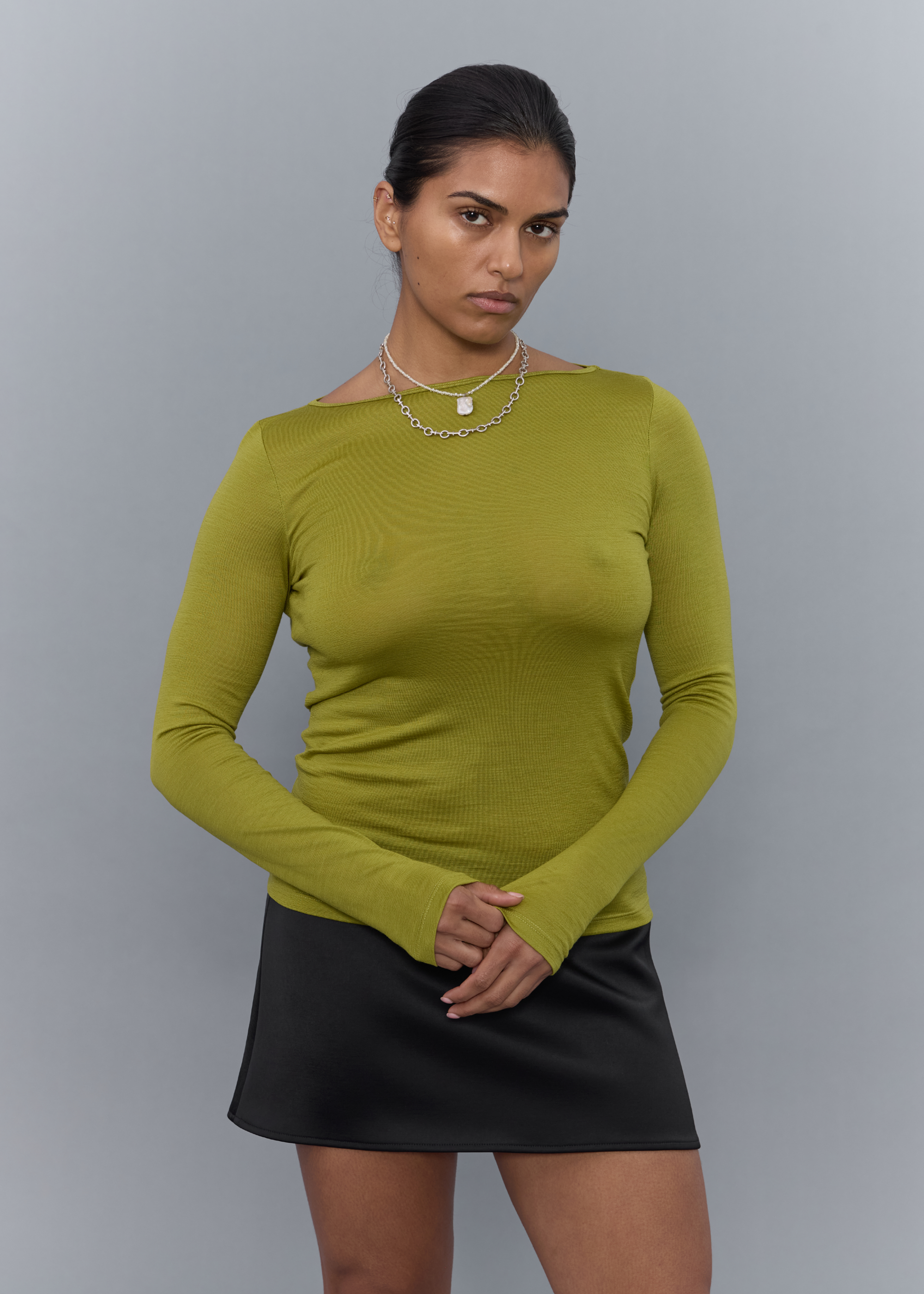 Connection Wool Top ~ Algae