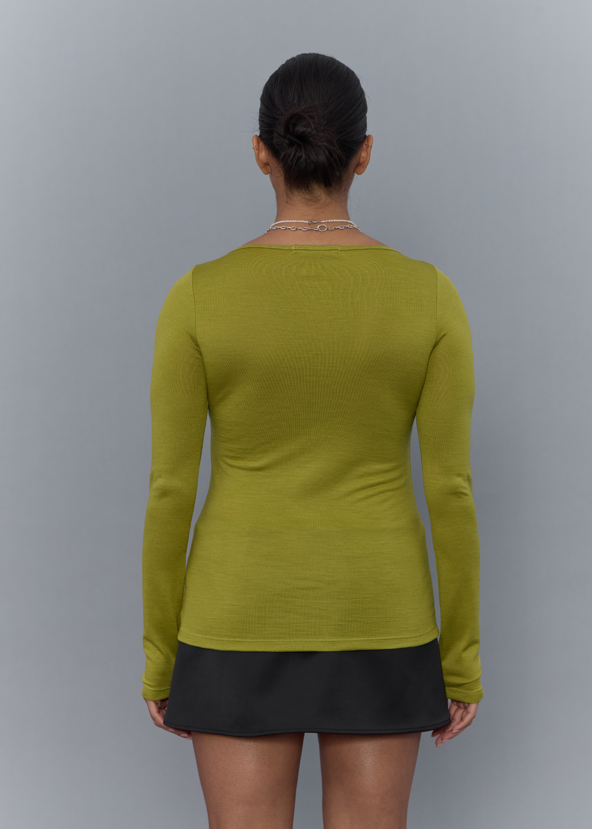Connection Wool Top ~ Algae