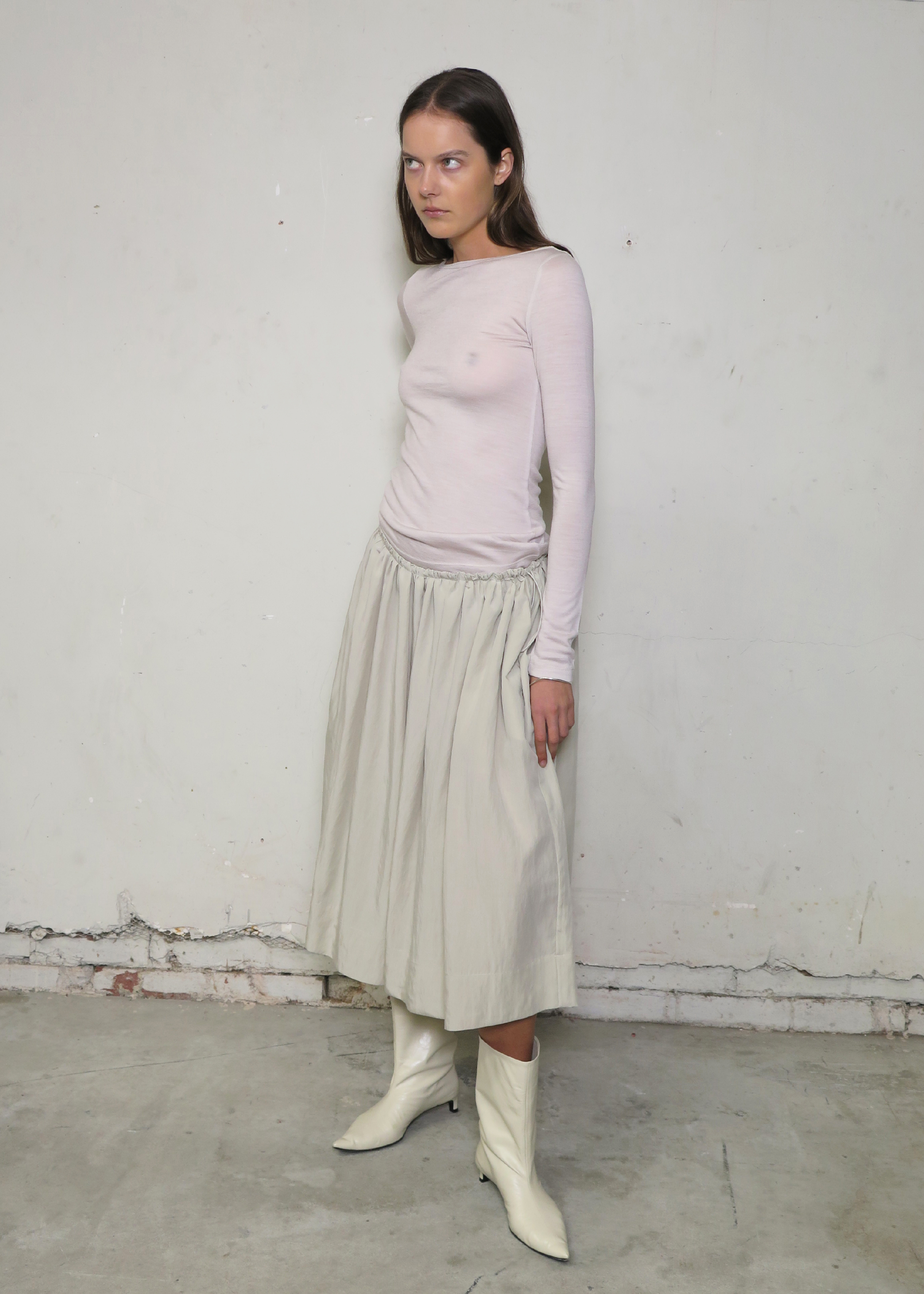 Connection Wool Top ~ Oyster