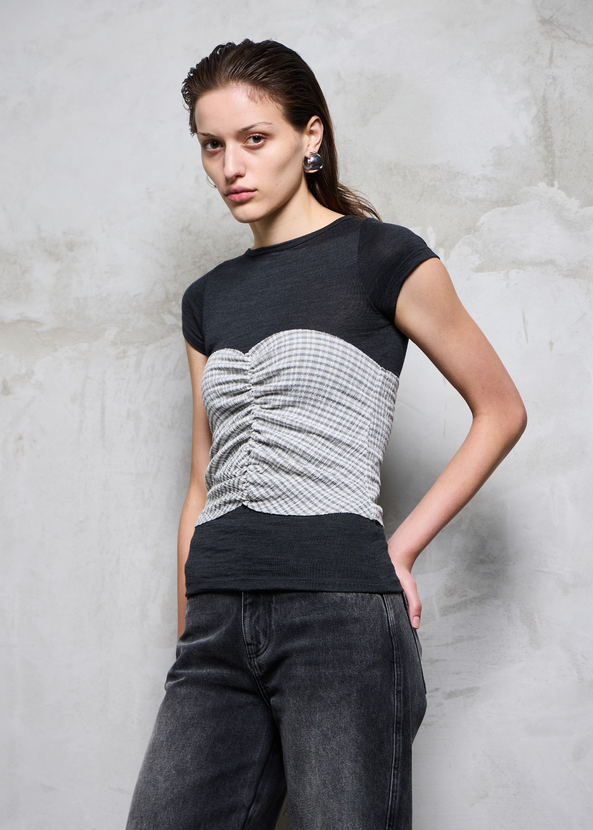 Connection Wool Baby Tee ~ Cinder