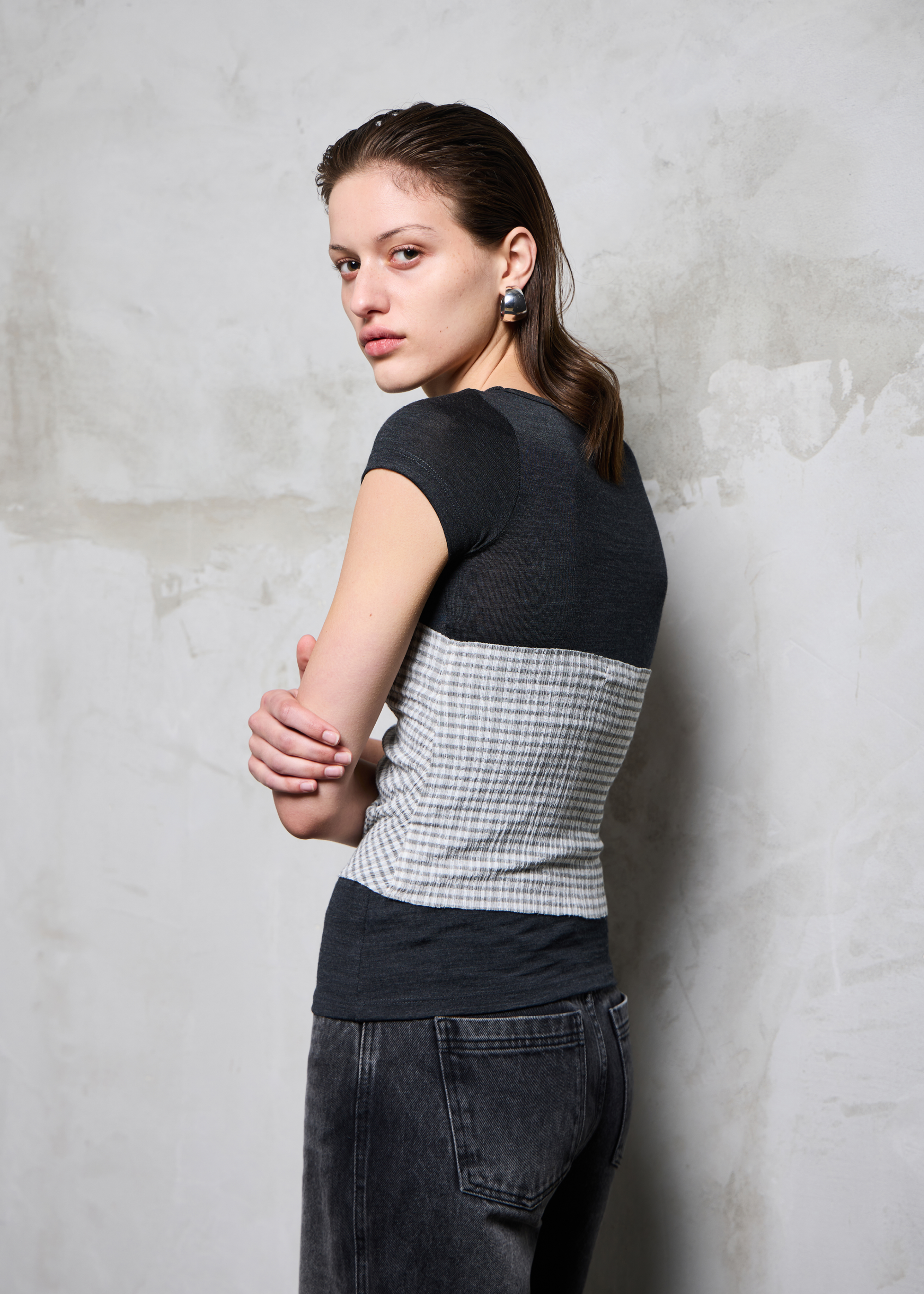 Connection Wool Baby Tee ~ Cinder