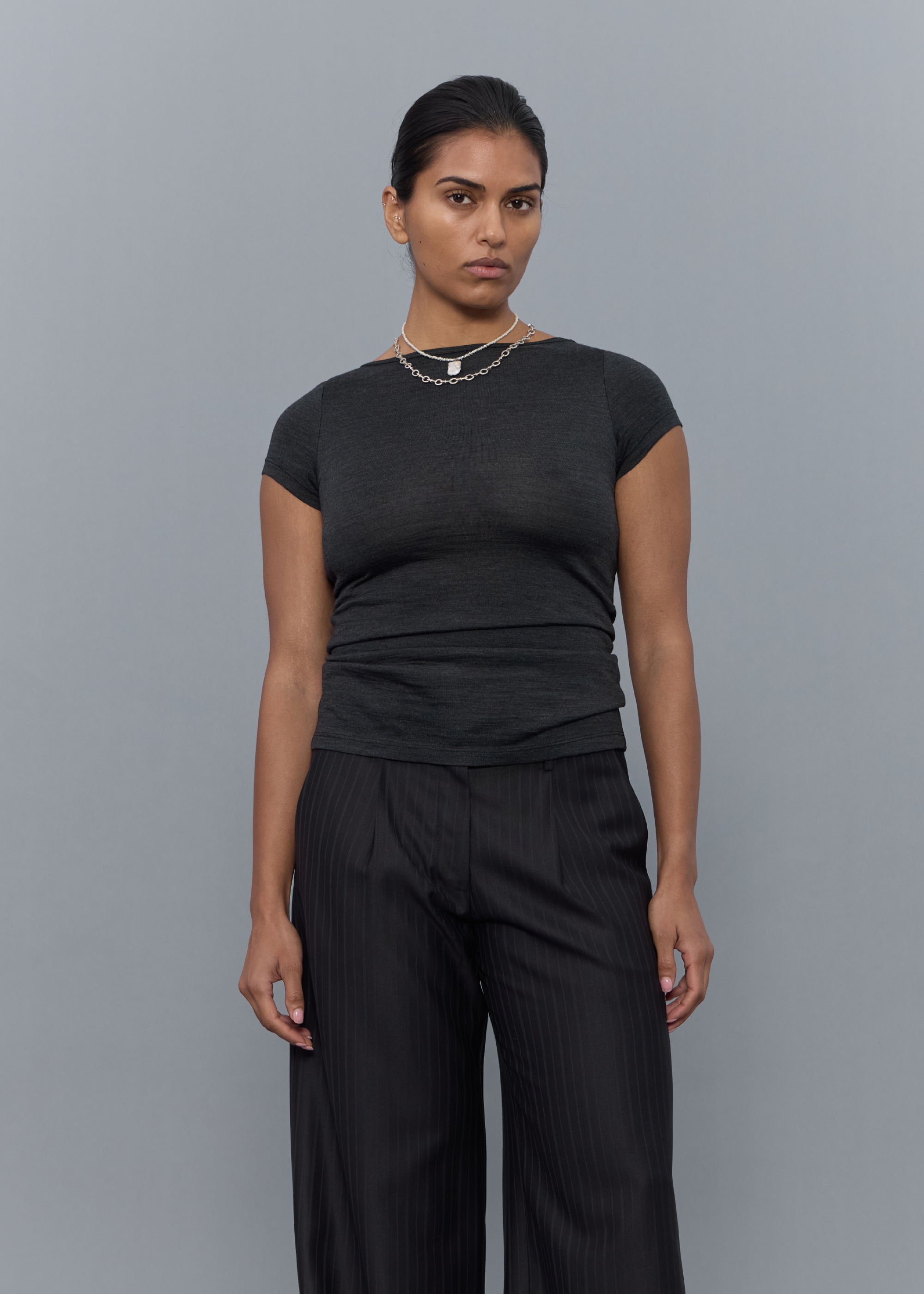 Connection Wool Baby Tee ~ Cinder