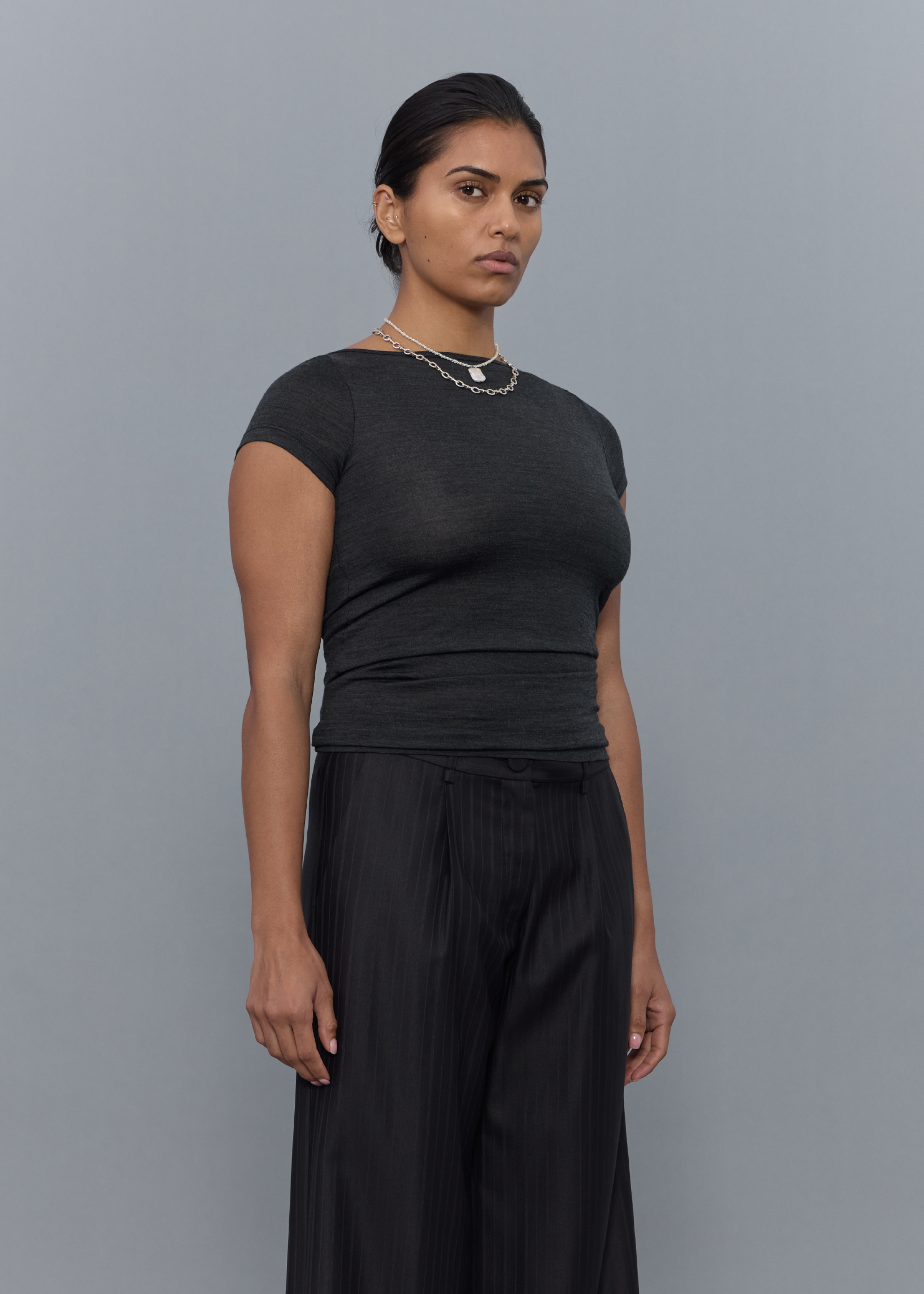Connection Wool Baby Tee ~ Cinder