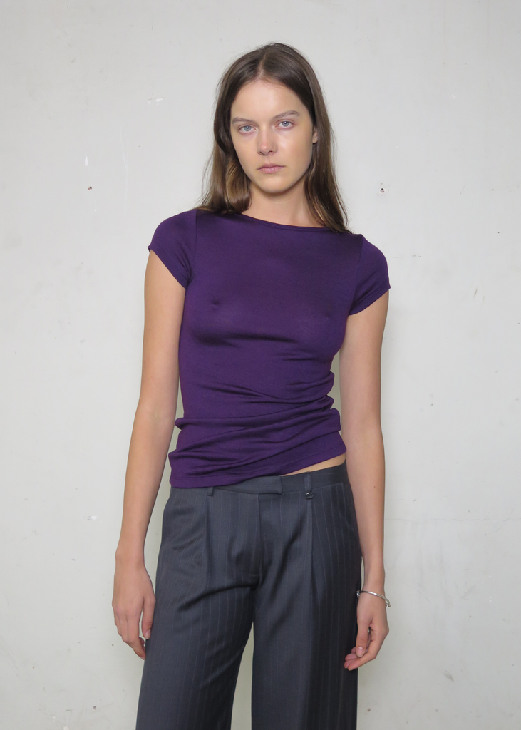 Connection Wool Baby Tee ~ Royal Purple
