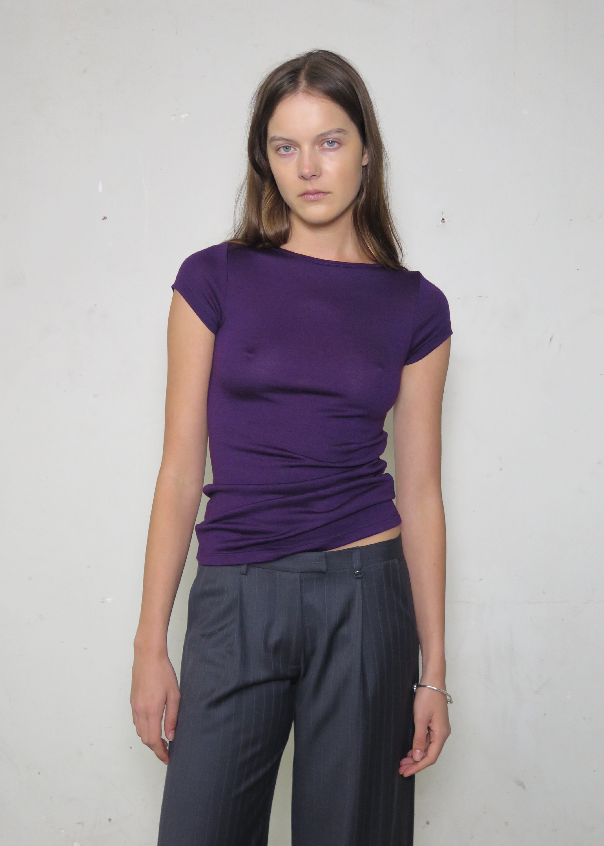 Connection Wool Baby Tee ~ Royal Purple