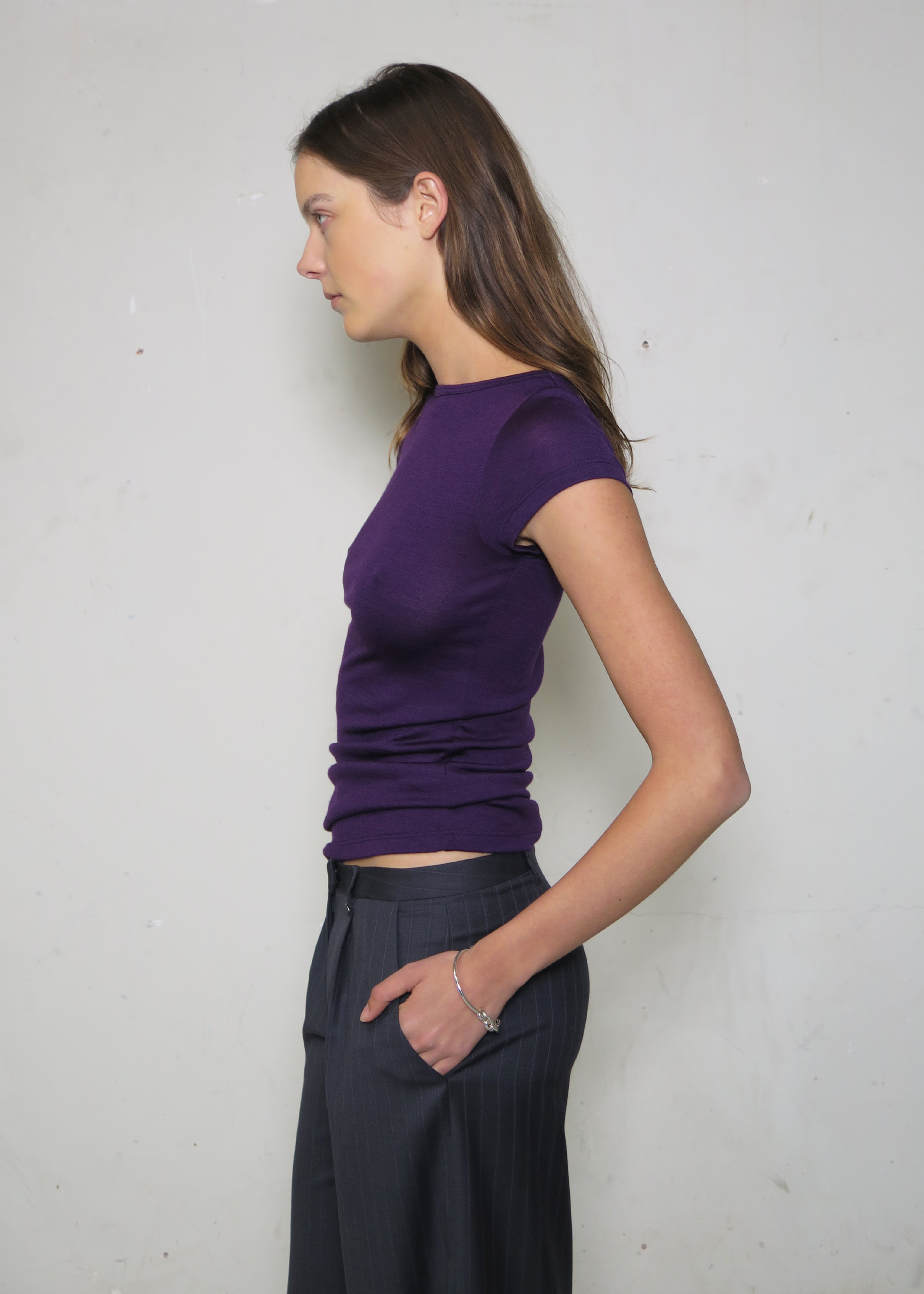 Connection Wool Baby Tee ~ Royal Purple