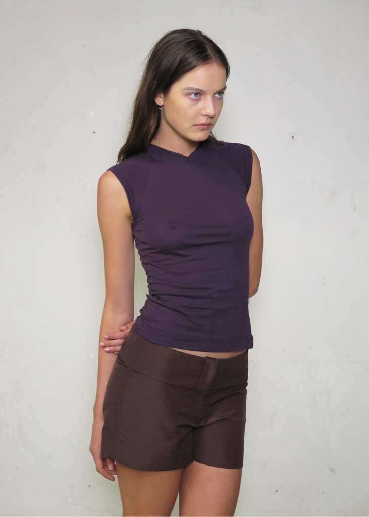 Beam V-Neck Tee ~ Purple