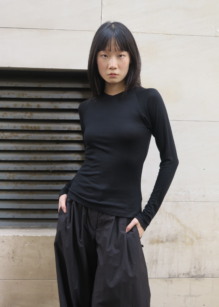 Beam V-Neck Wool Top