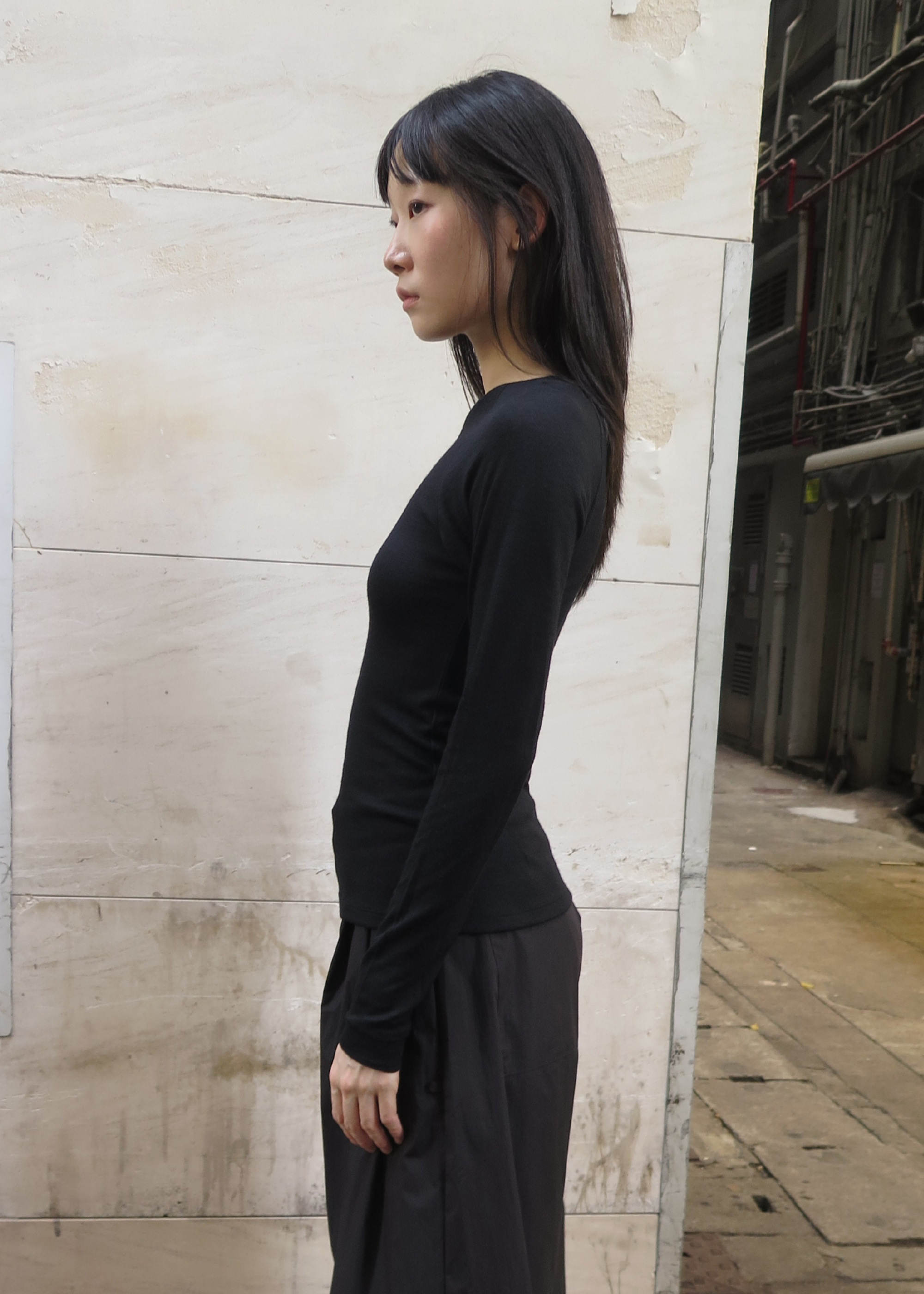 Beam V-Neck Wool Top