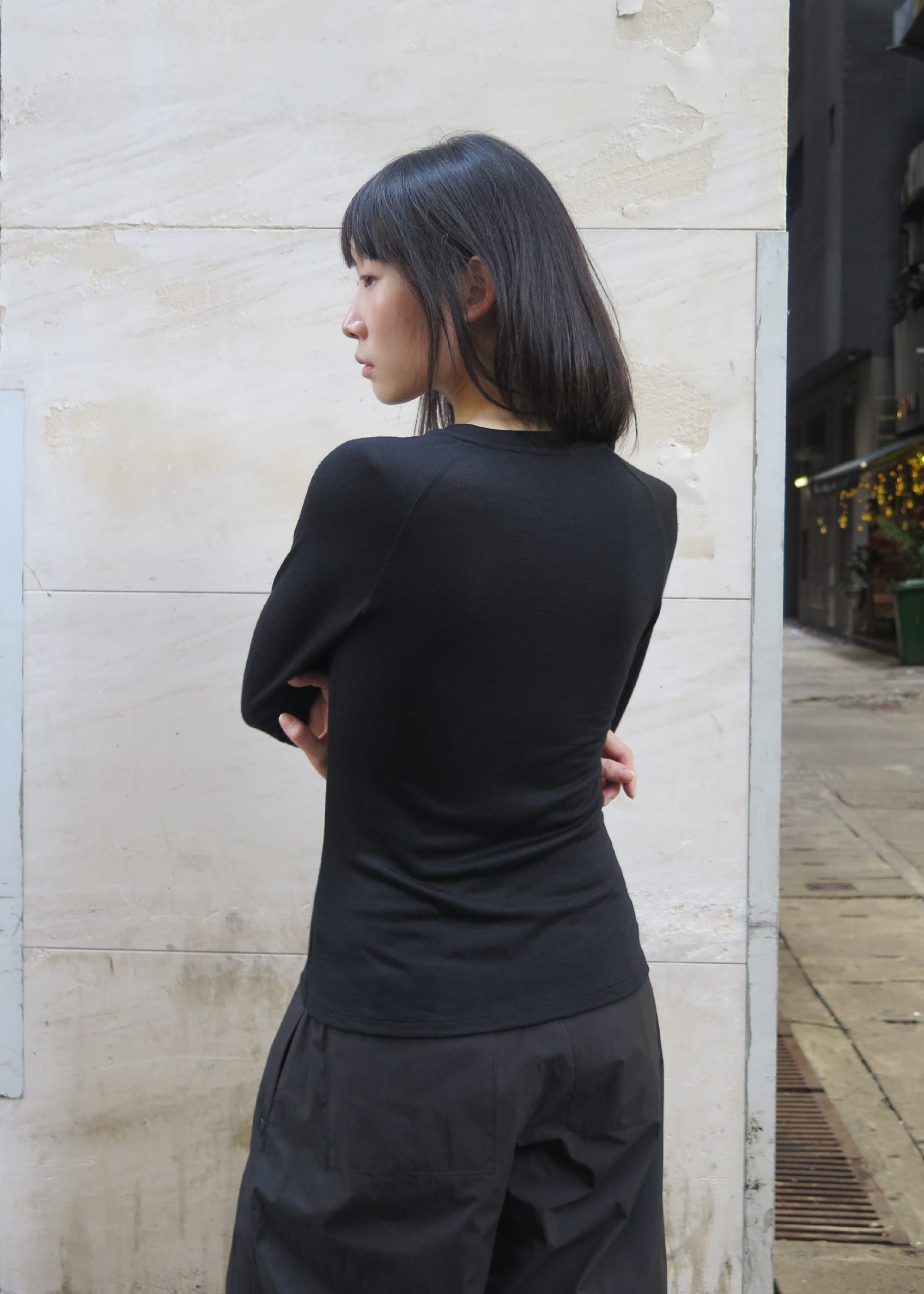 Beam V-Neck Wool Top