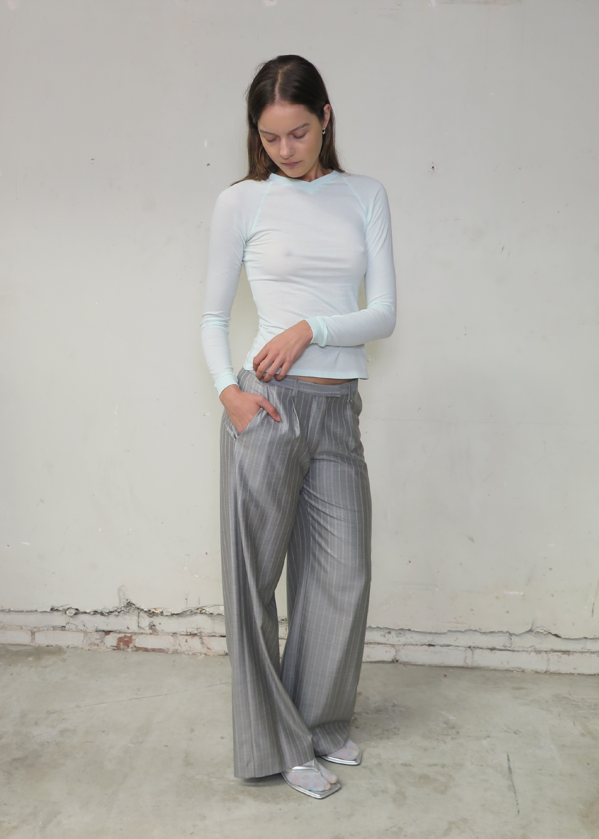 Beam V-Neck Top ~ Ice