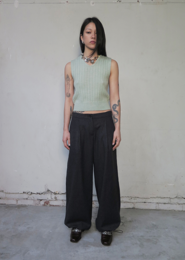Cocoon Wool Pant ~ Charcoal