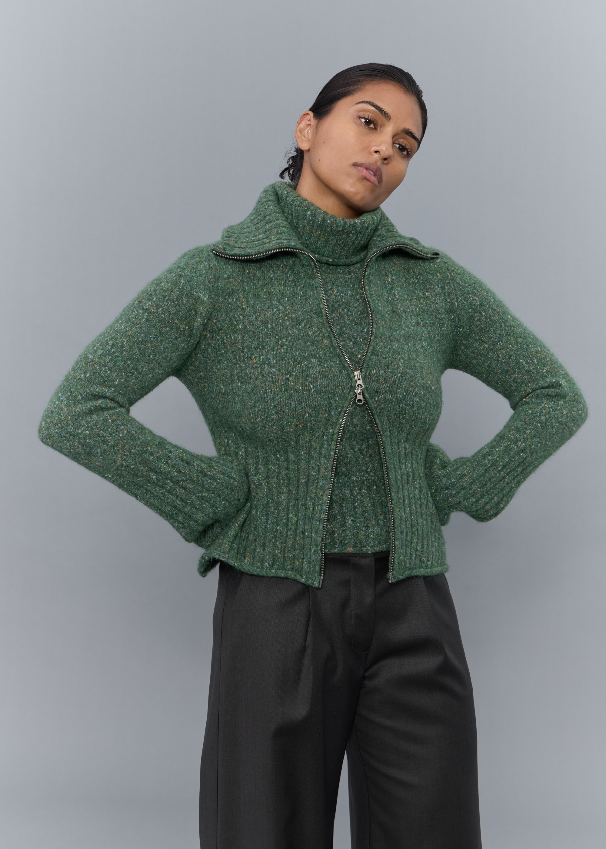 Nest Knitted Cardigan ~ Cypress