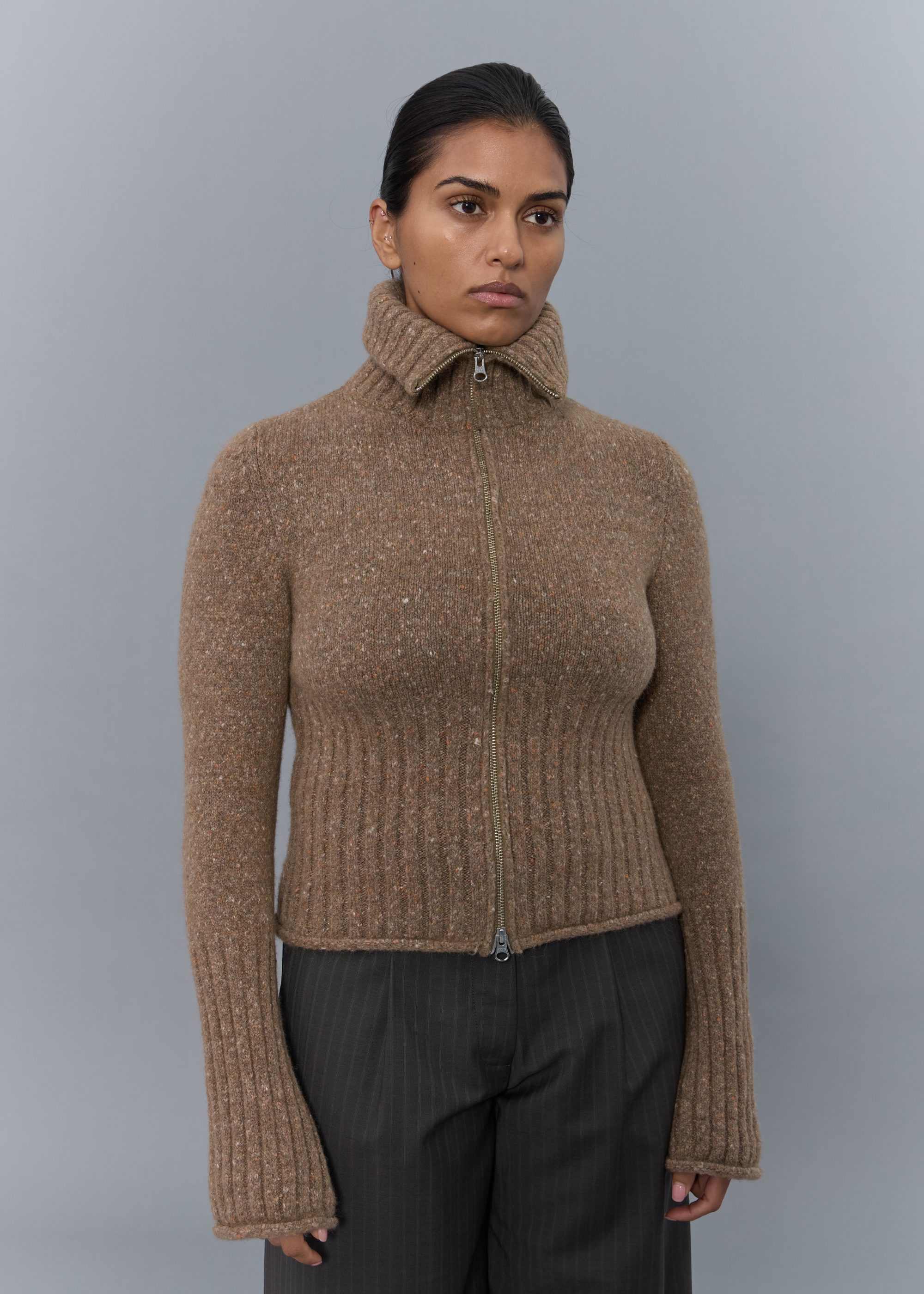 Nest Knitted Cardigan ~ Fawn
