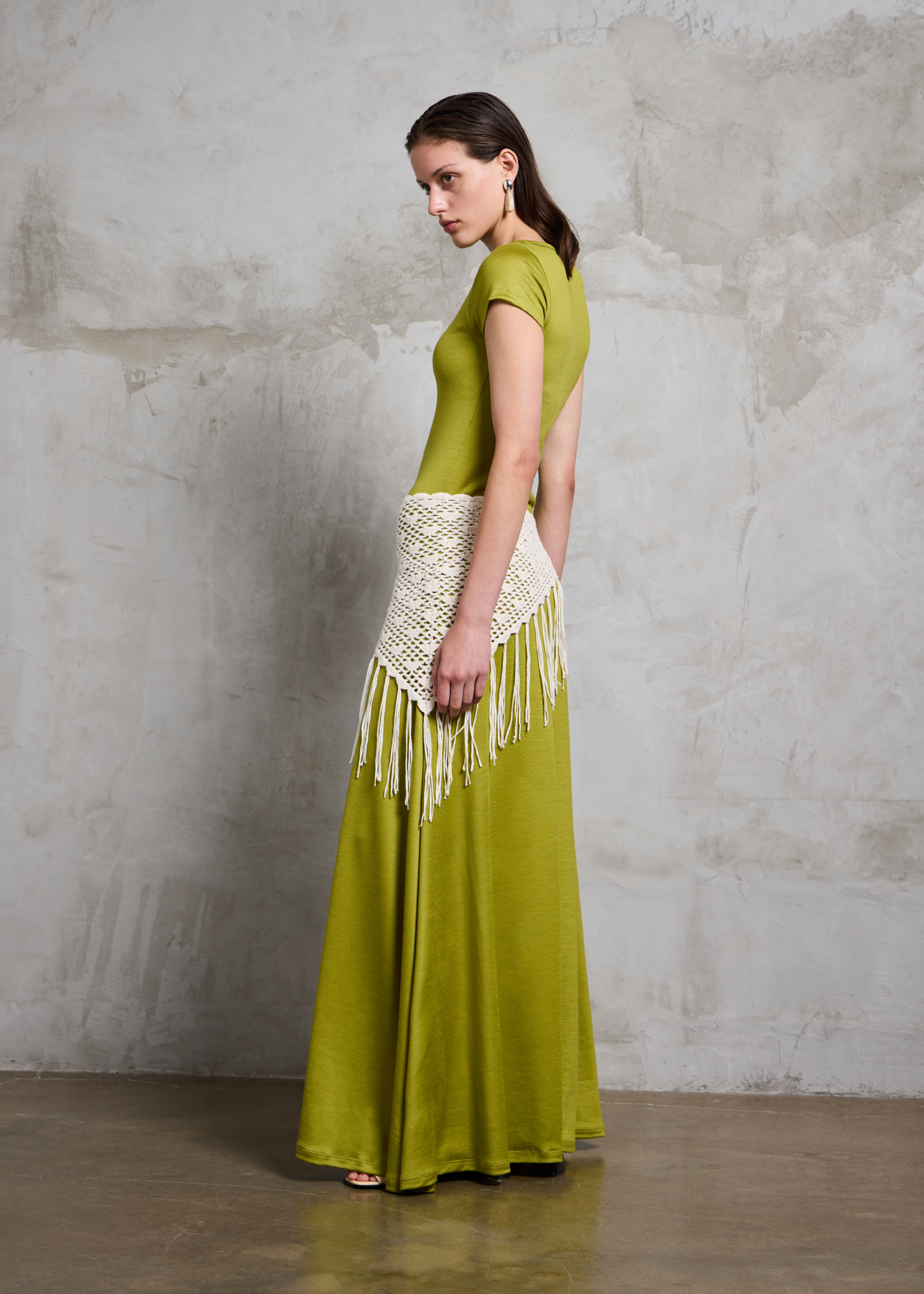 Connection Wool Dress ~ Algae
