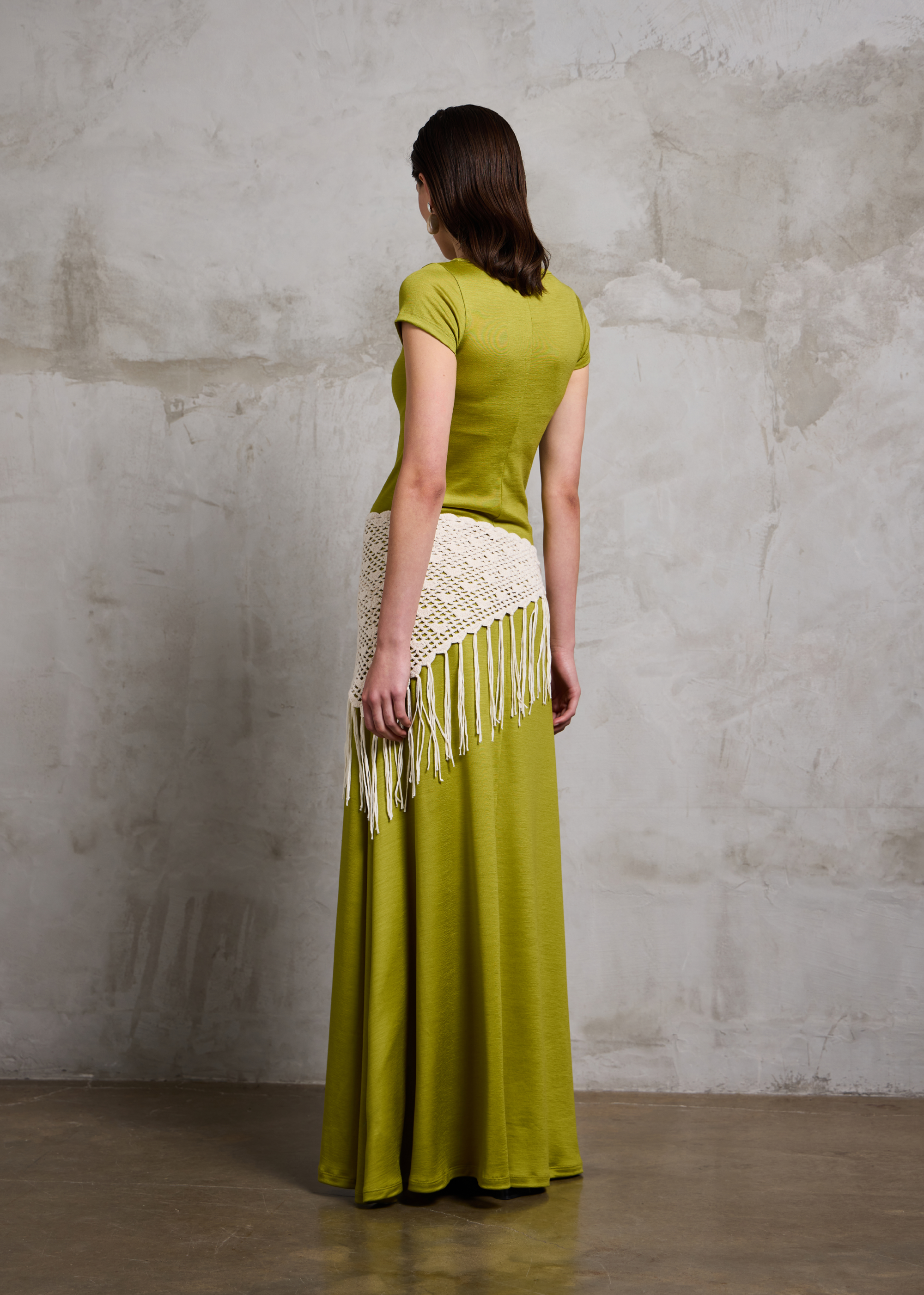 Connection Wool Dress ~ Algae