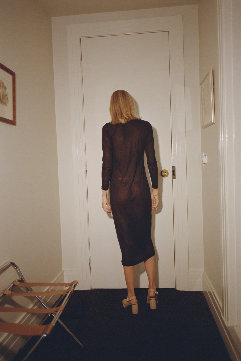 Sheer Knit Dress ~ Black