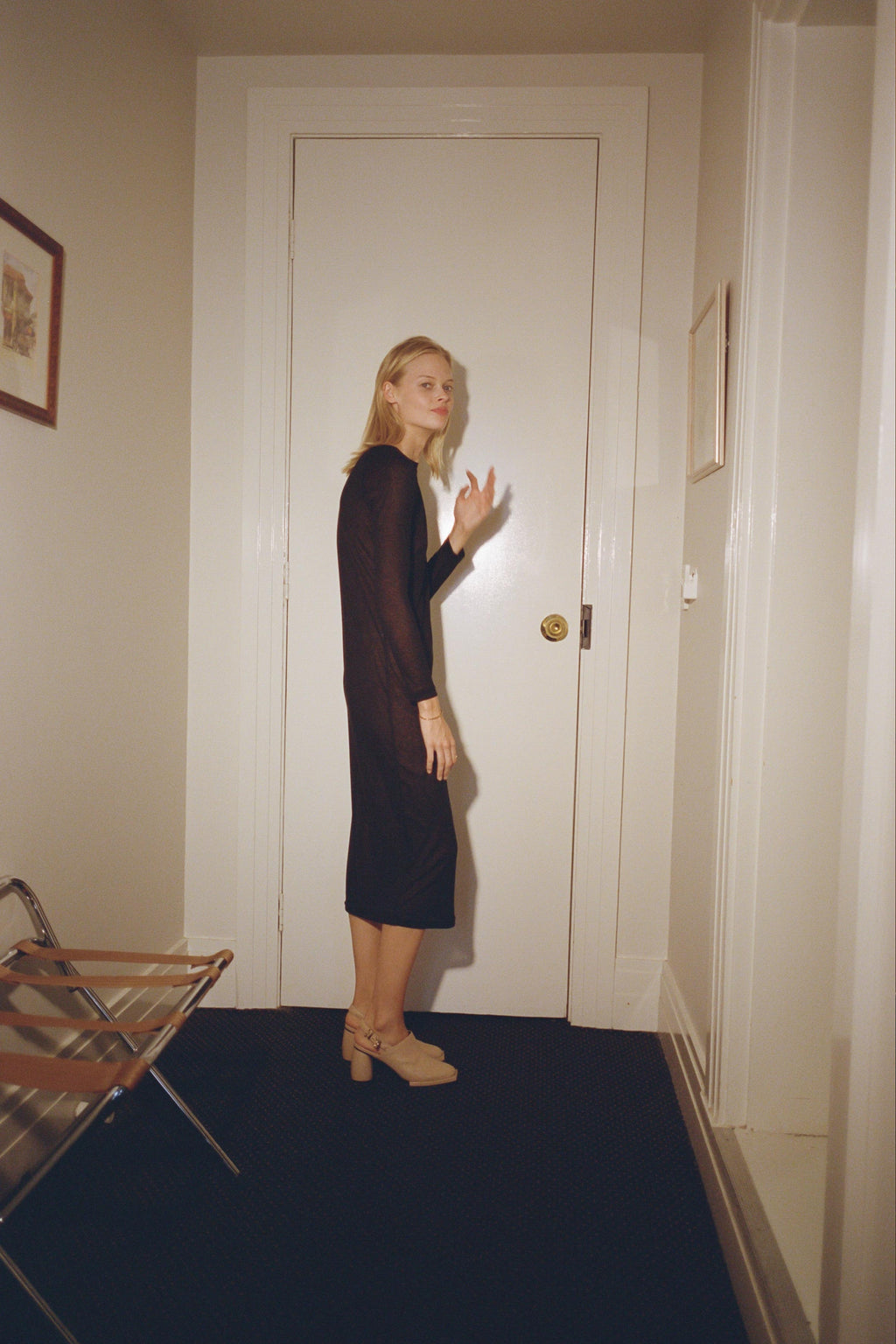 Sheer Knit Dress ~ Black