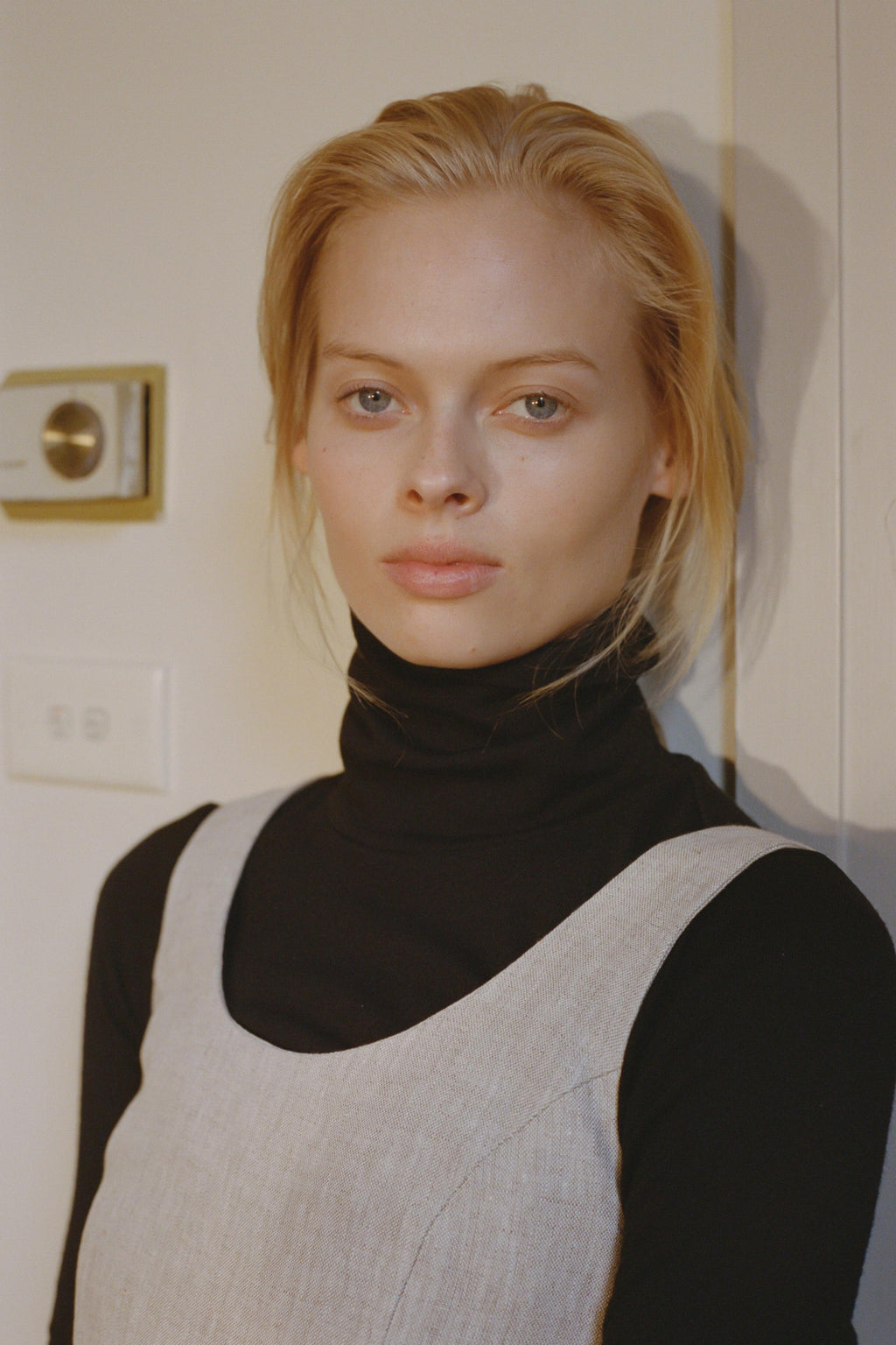 Merino 3/4 Sleeve Turtleneck ~ Black