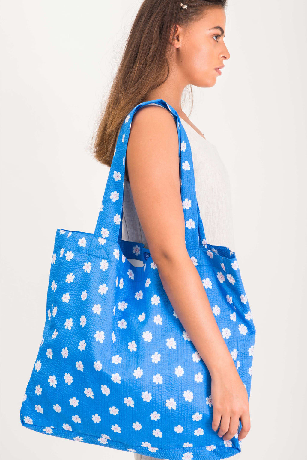 Lykke XXL Floral Tote ~ Blue