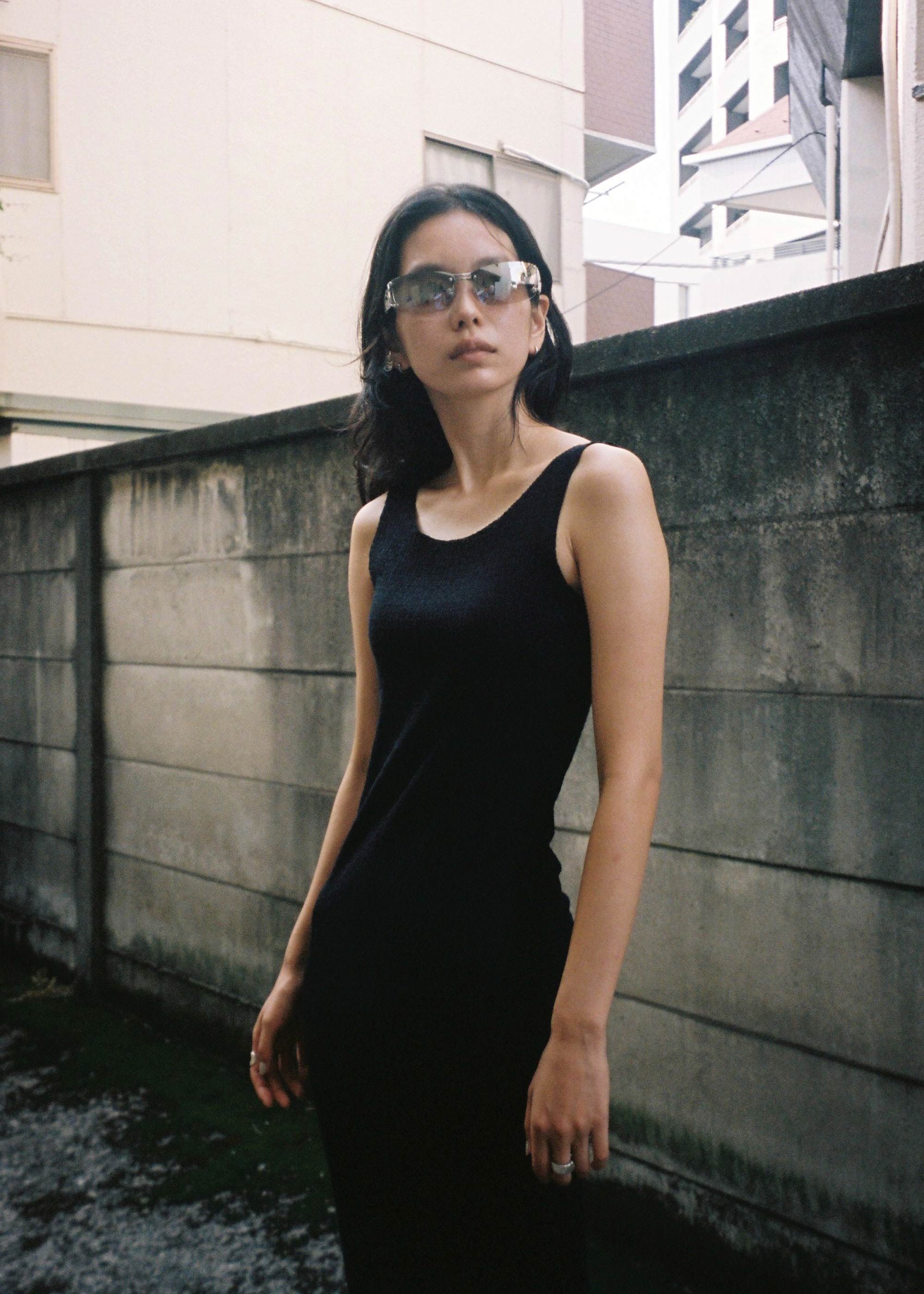 Metaphor Tank Dress ~ Black