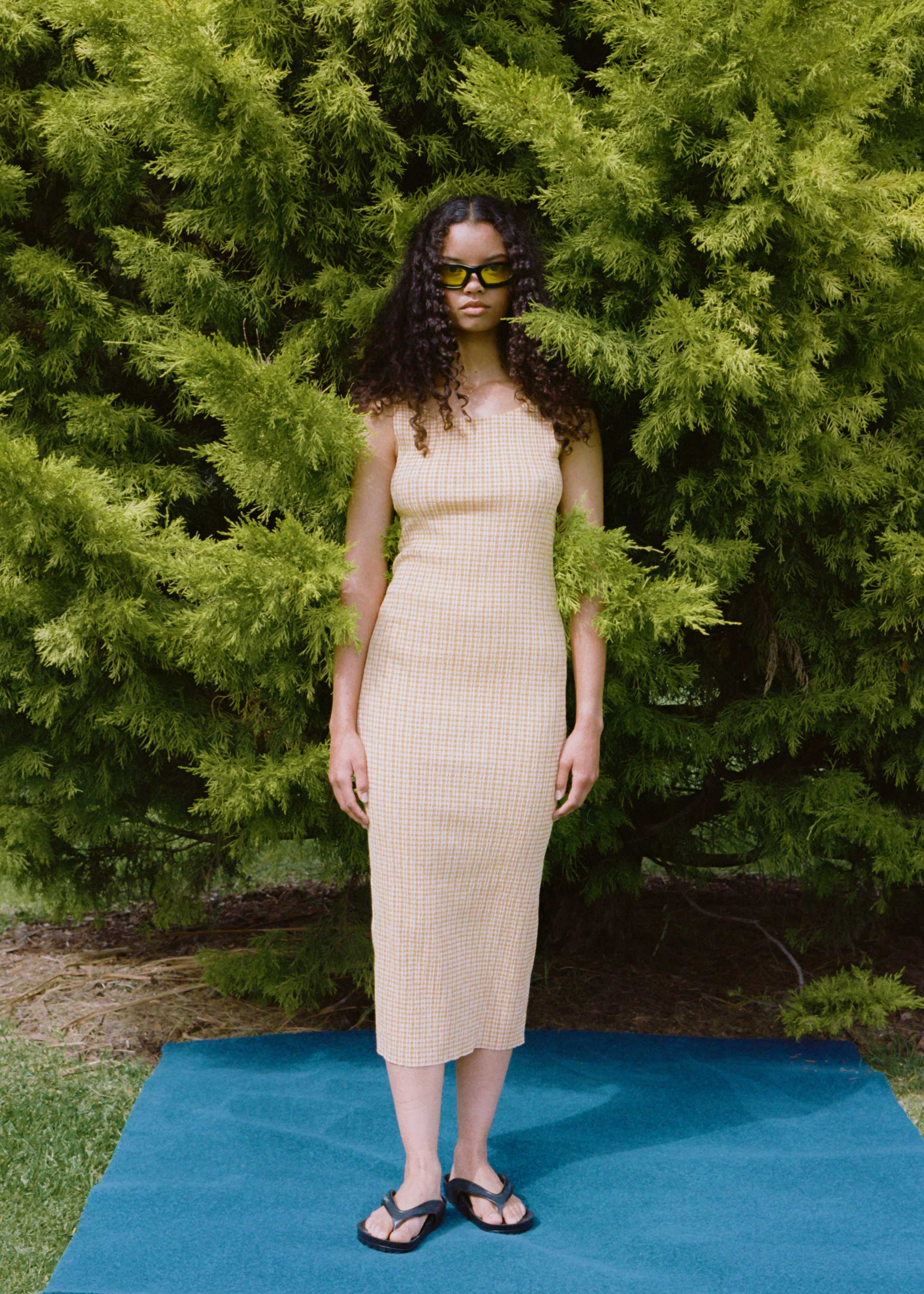 Motion Tank Dress ~ Orange