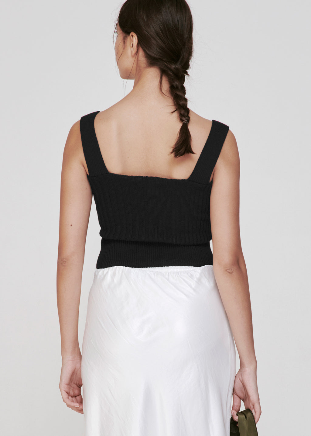 Static Knitted Singlet ~ Black