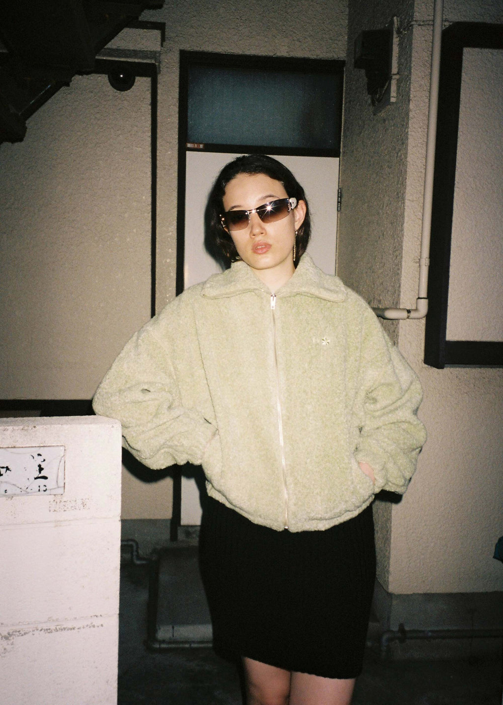 Habitual Zip Through Fleece ~ Matcha