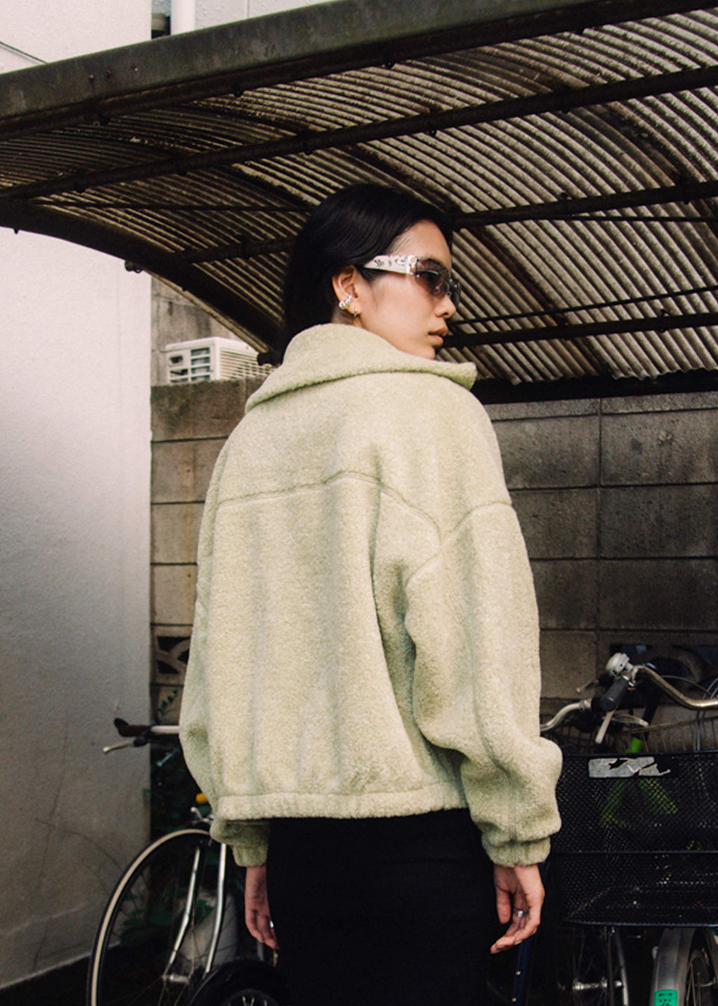 Habitual Zip Through Fleece ~ Matcha