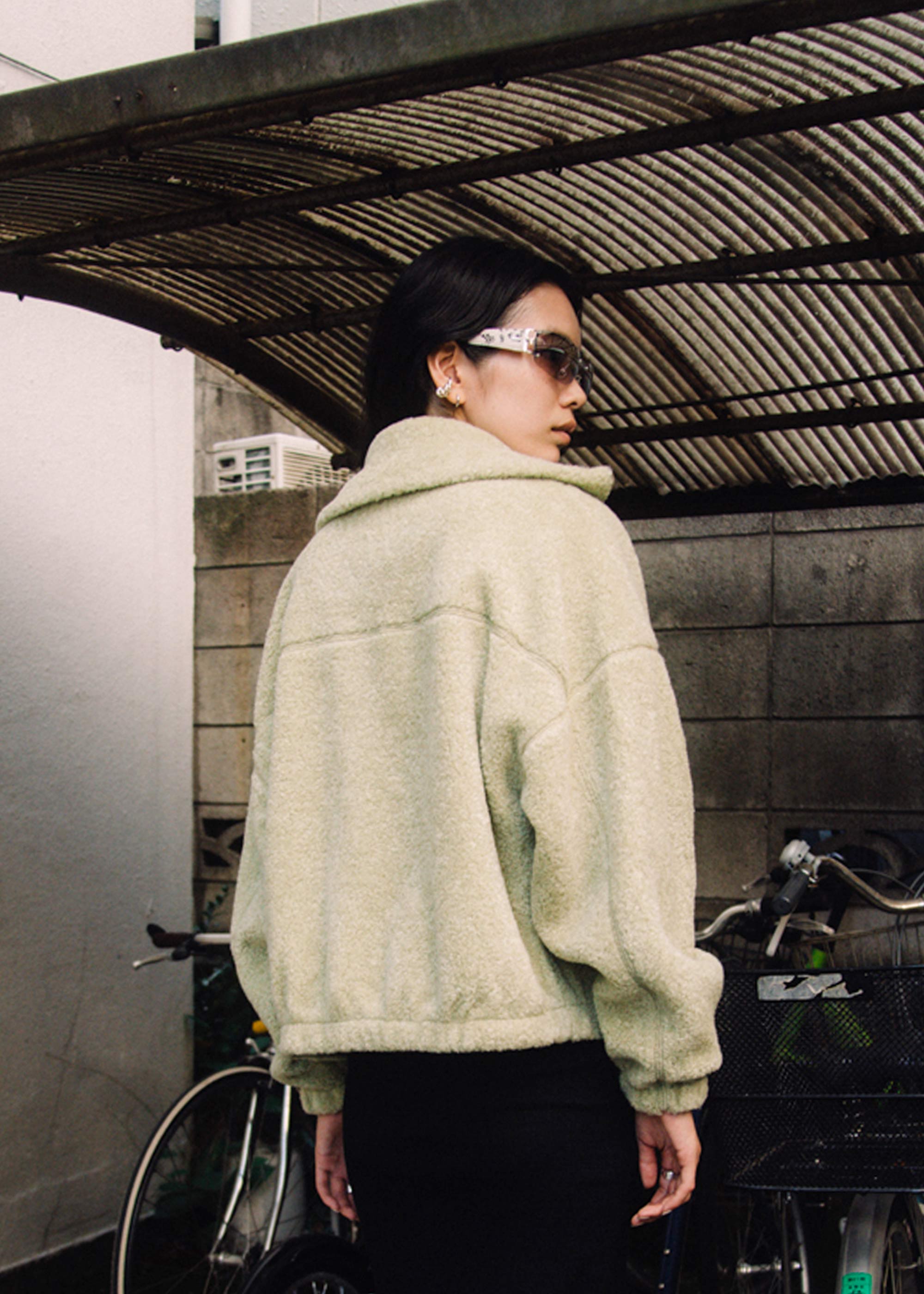 Habitual Zip Through Fleece ~ Matcha