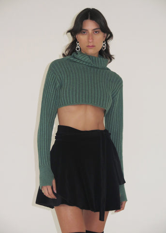 Static Knitted Turtleneck ~ Teal
