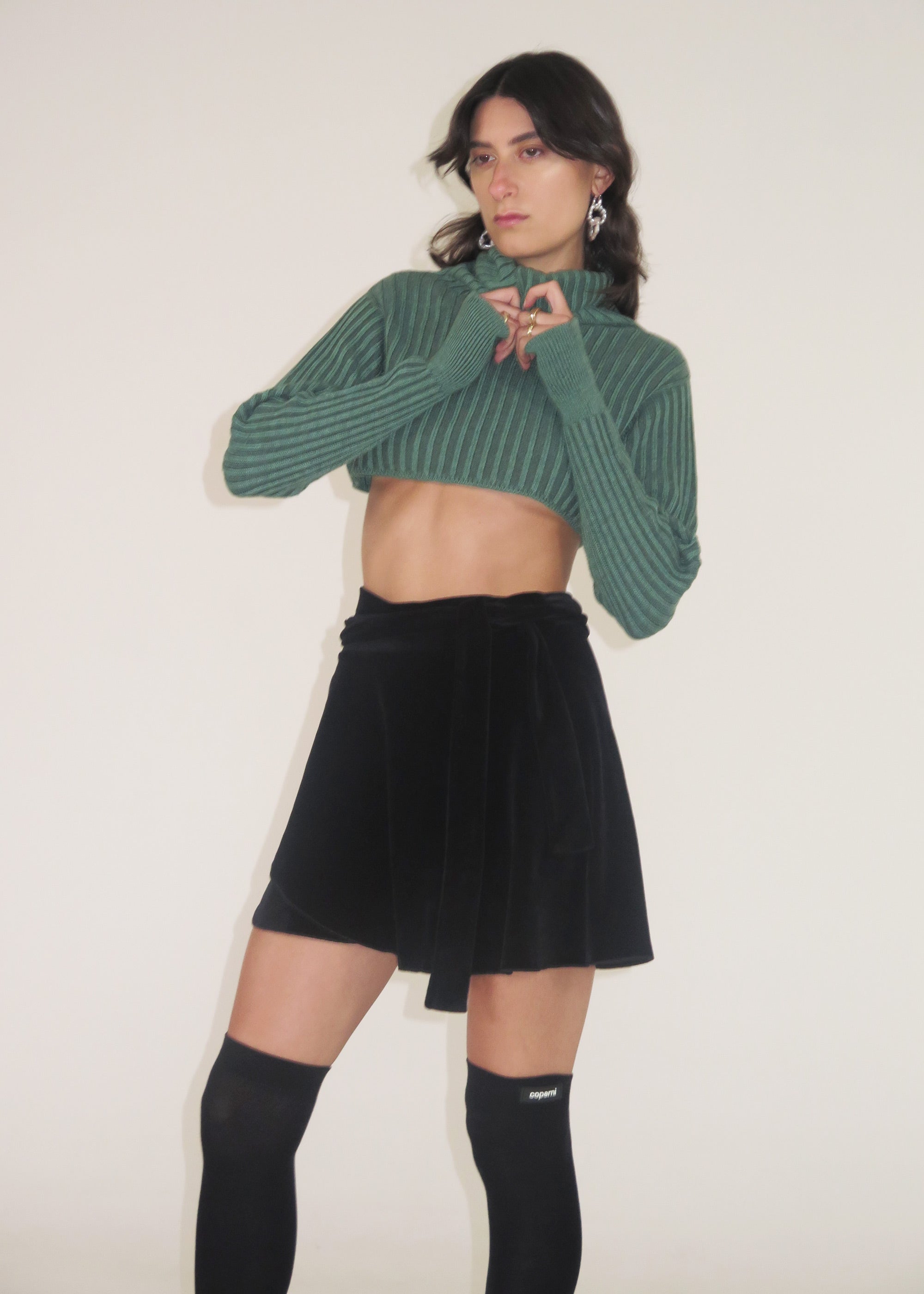 Static Knitted Turtleneck ~ Teal