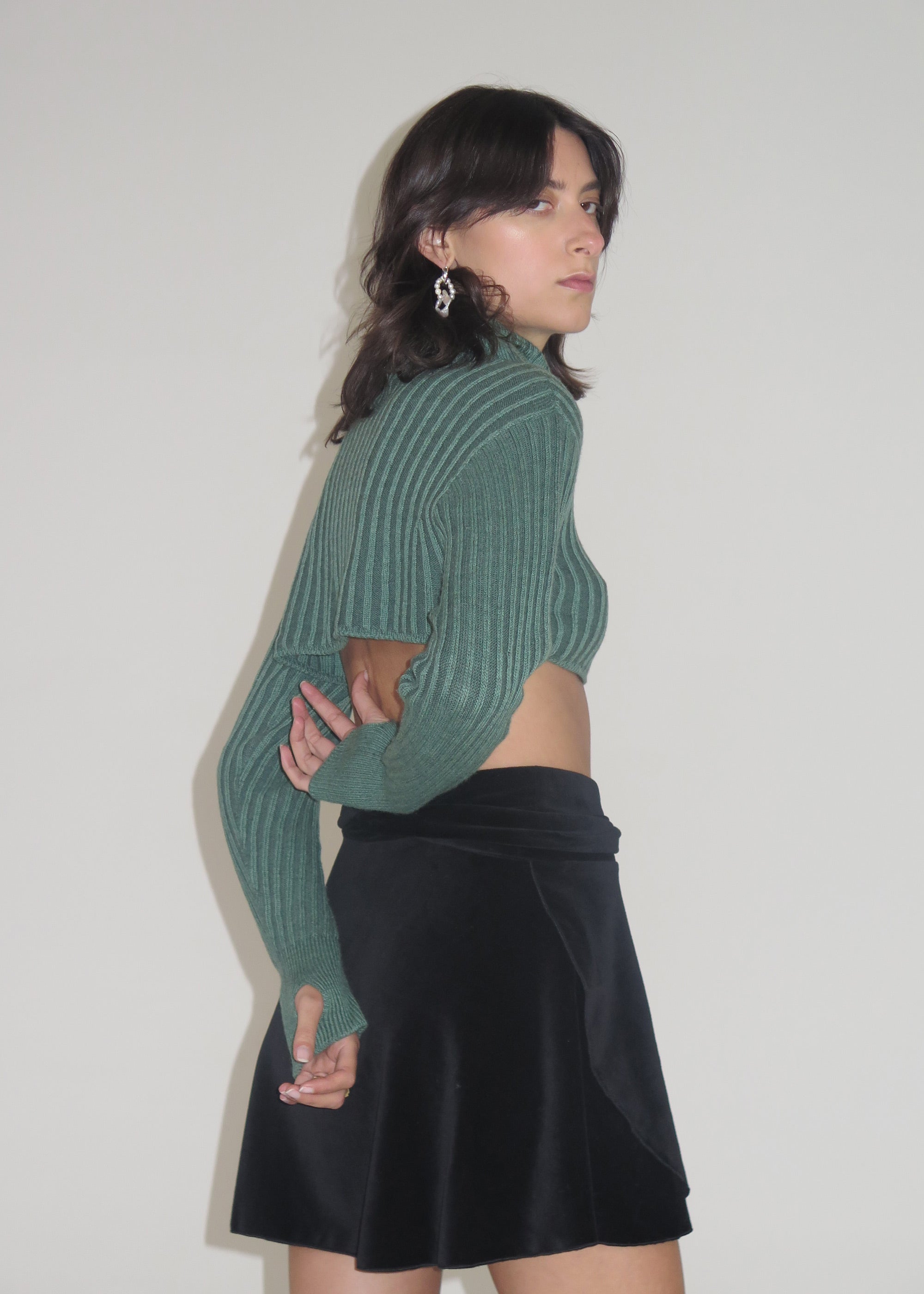 Static Knitted Turtleneck ~ Teal